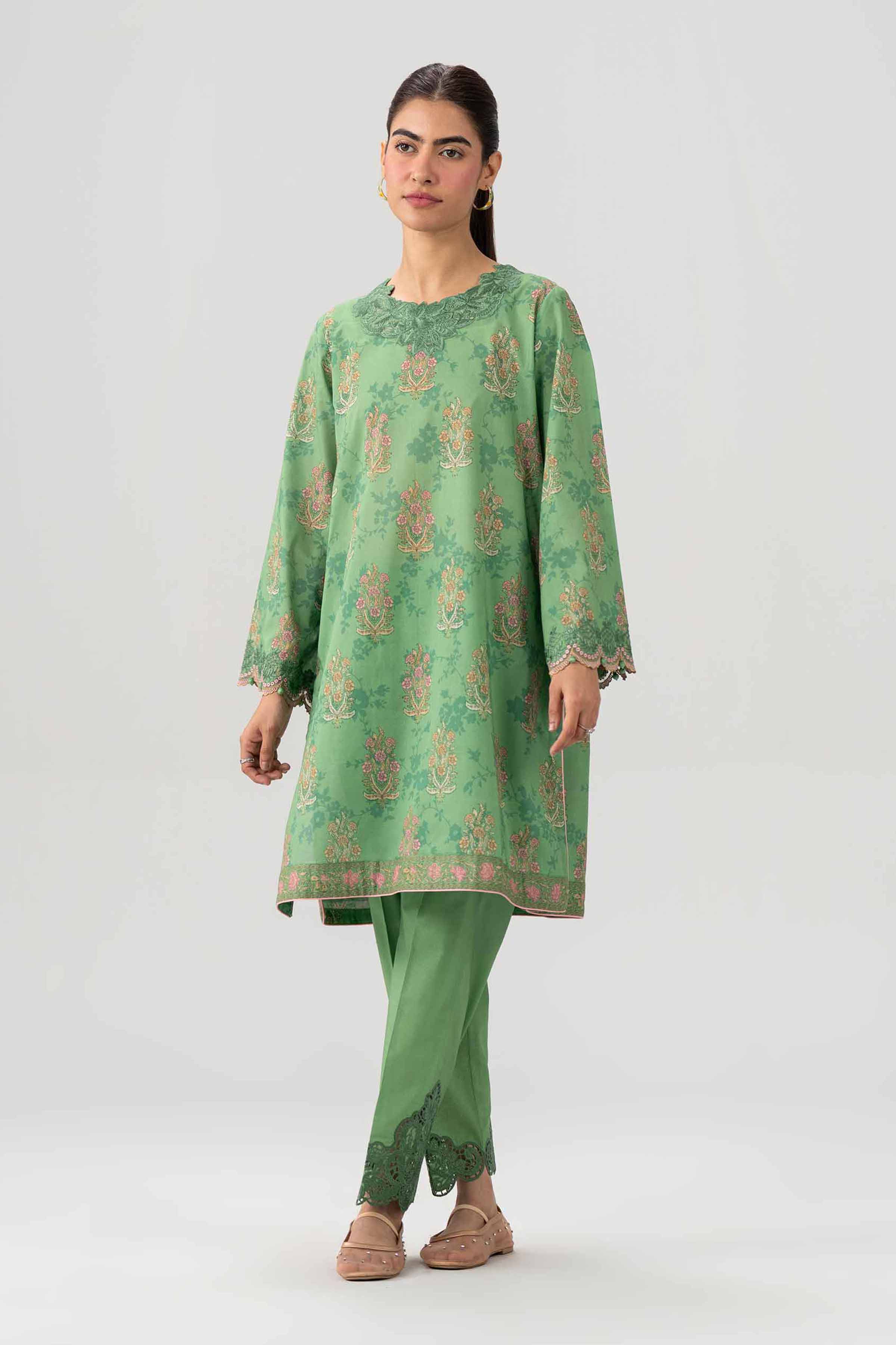 2 Piece - Printed Embroidered Suit - 42602061