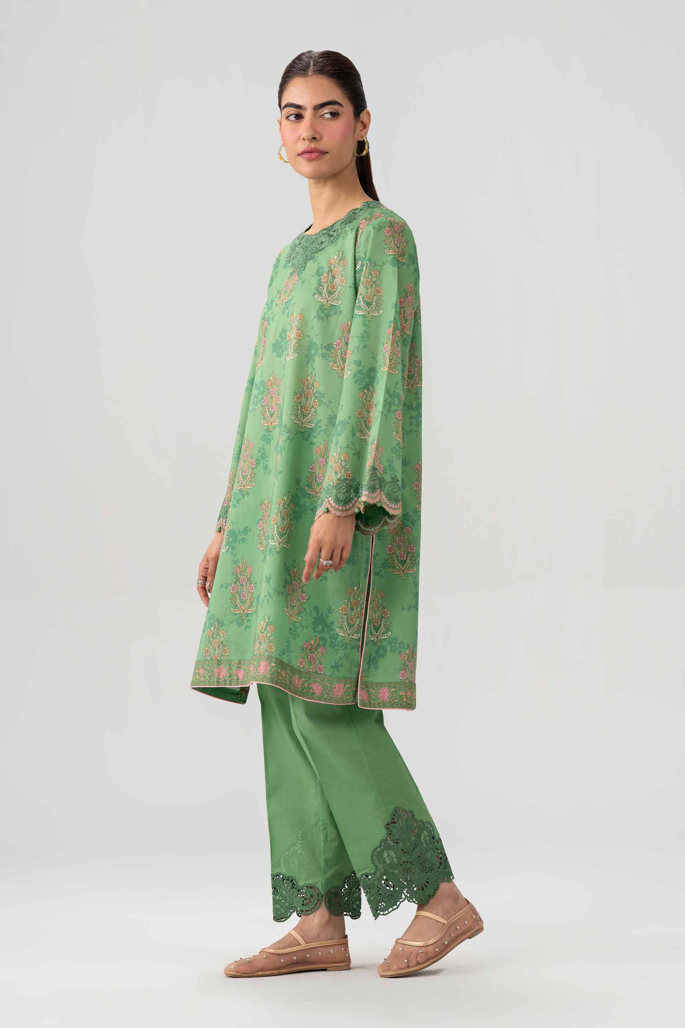 2 Piece - Printed Embroidered Suit - 42602061