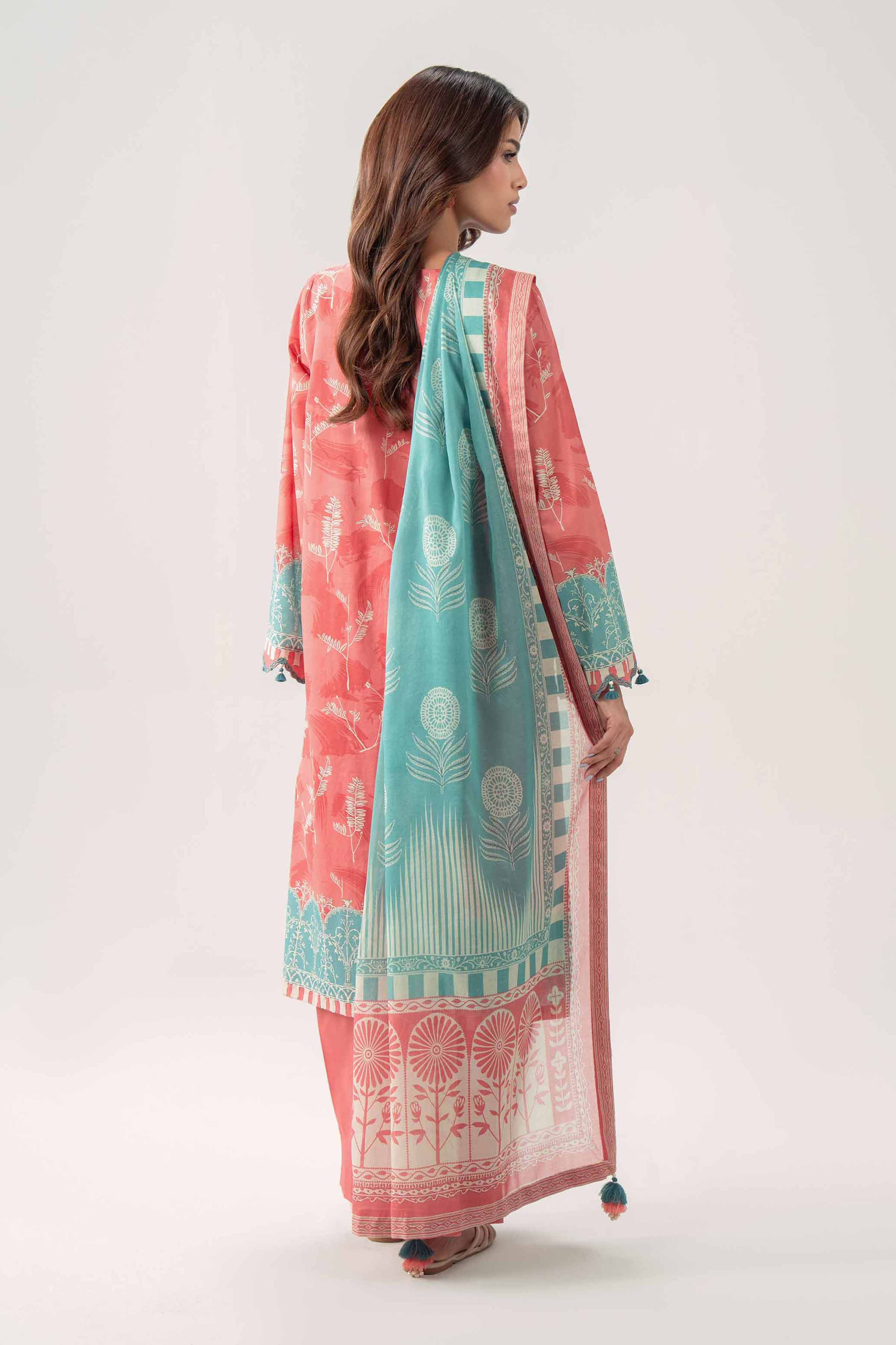 3 Piece - Digital Printed Embroidered Suit - 42602094