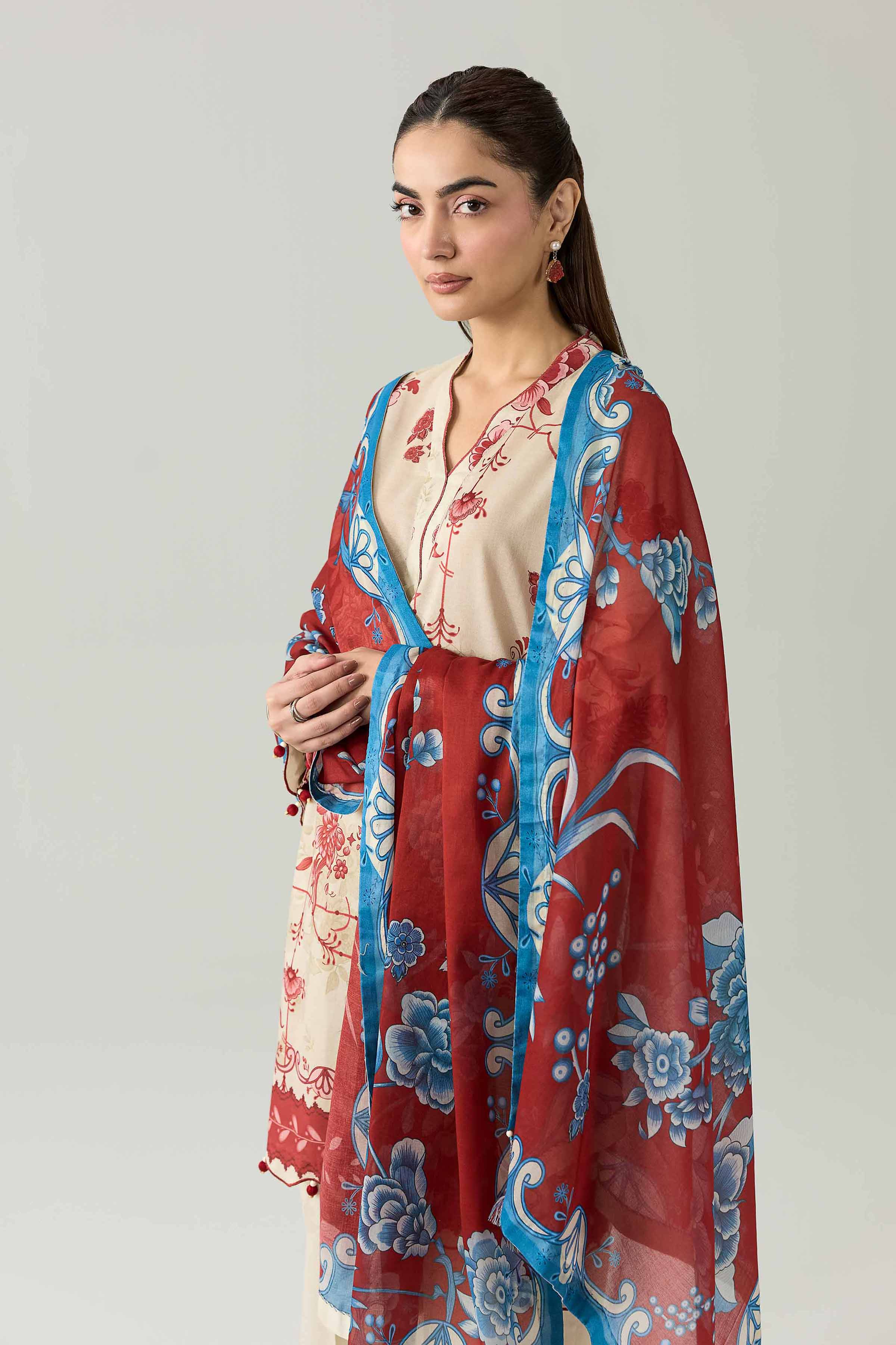 3 Piece - Digital Printed Suit - 42602108