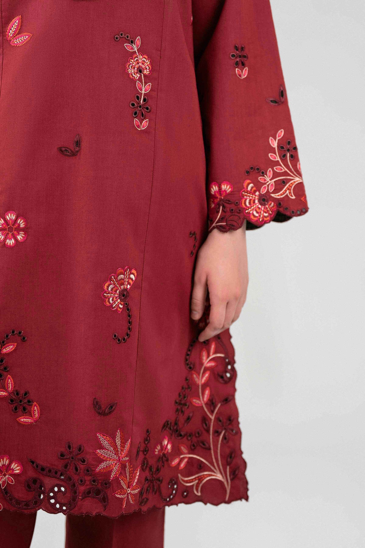 3 Piece - Digital Printed Embroidered Suit - 42602134