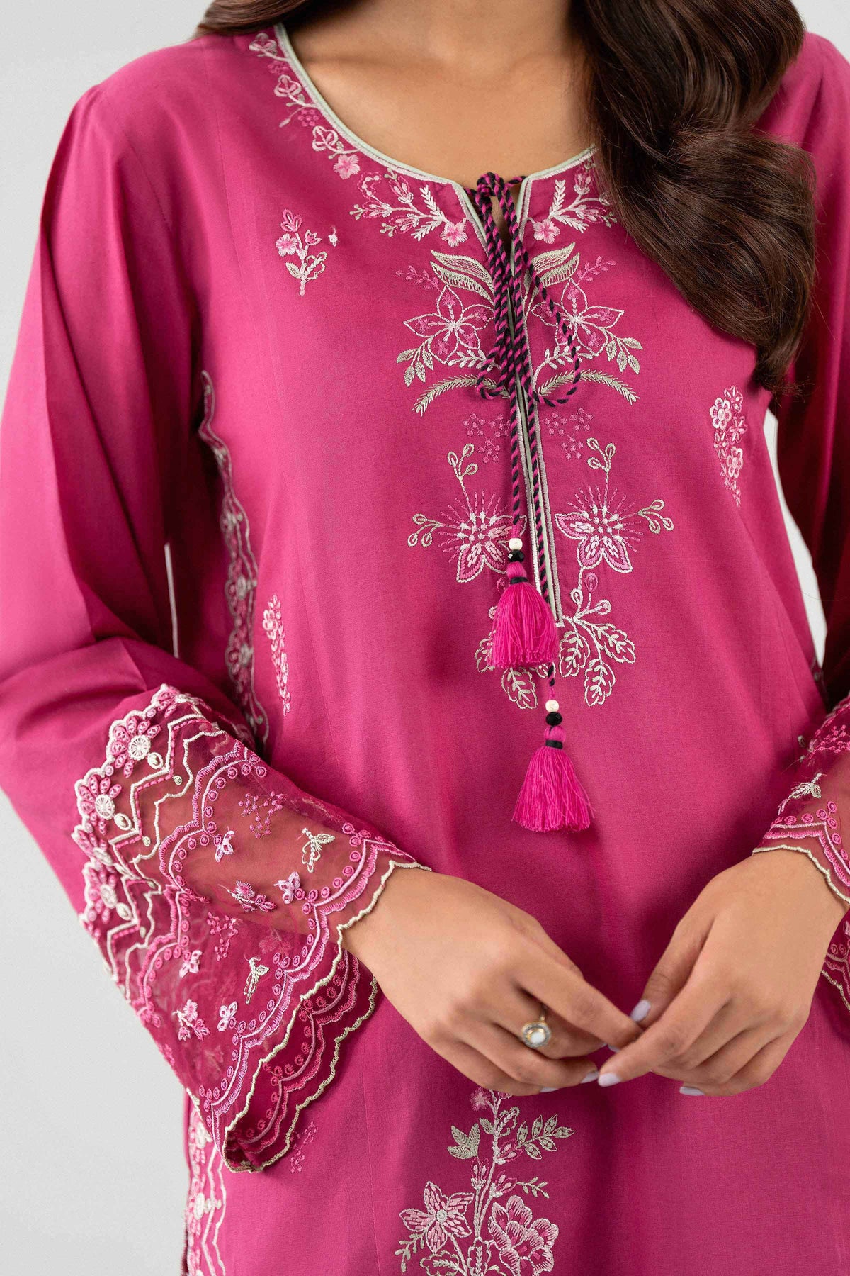 3 Piece - Digital Printed Embroidered Suit - 42602139