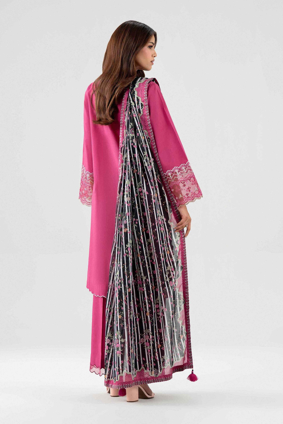 3 Piece - Digital Printed Embroidered Suit - 42602139