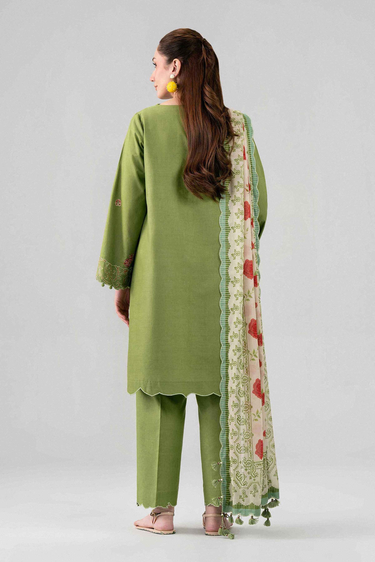 3 Piece - Digital Printed Embroidered Suit - 42602140
