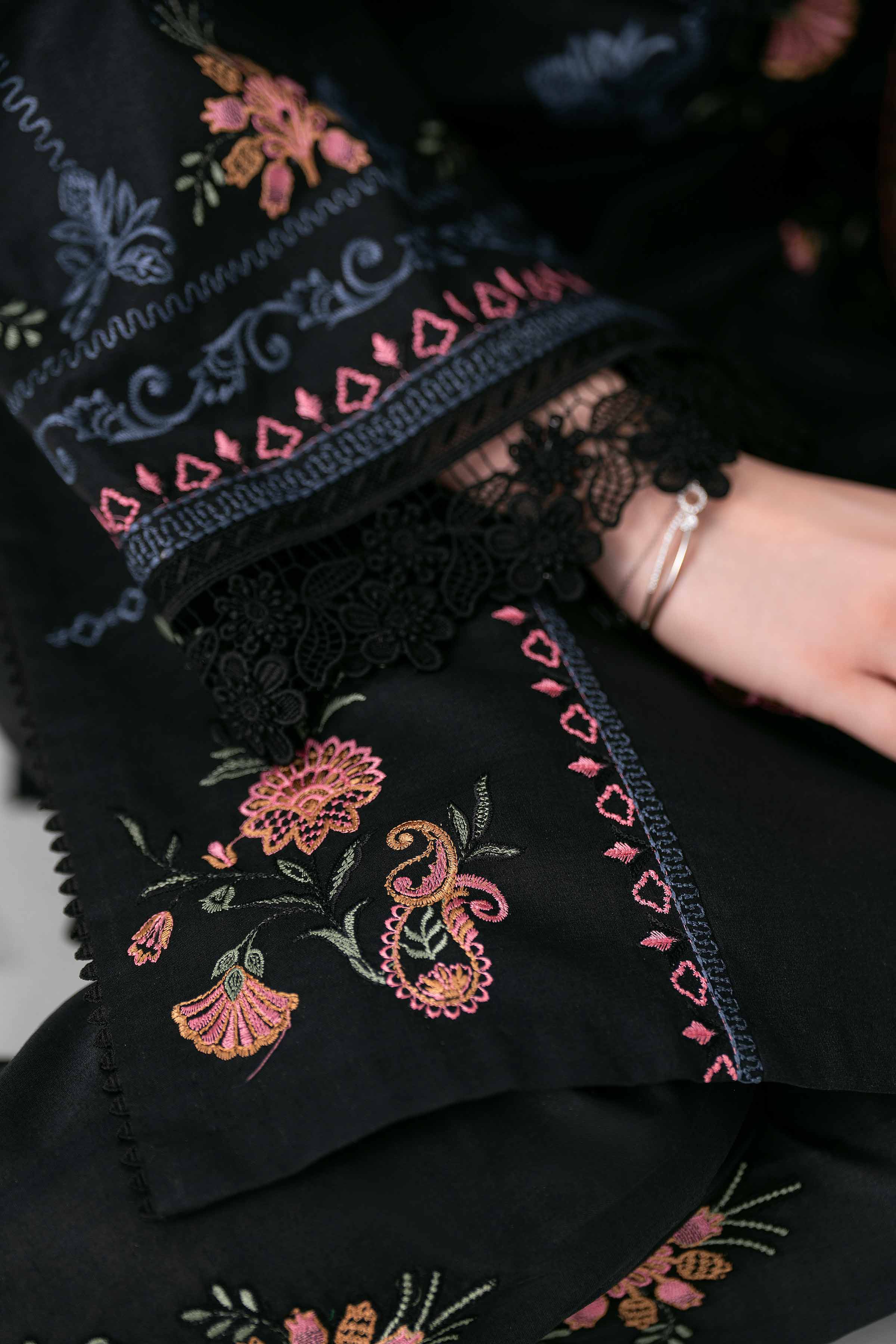 3 Piece - Printed Embroidered Suit - 42602152