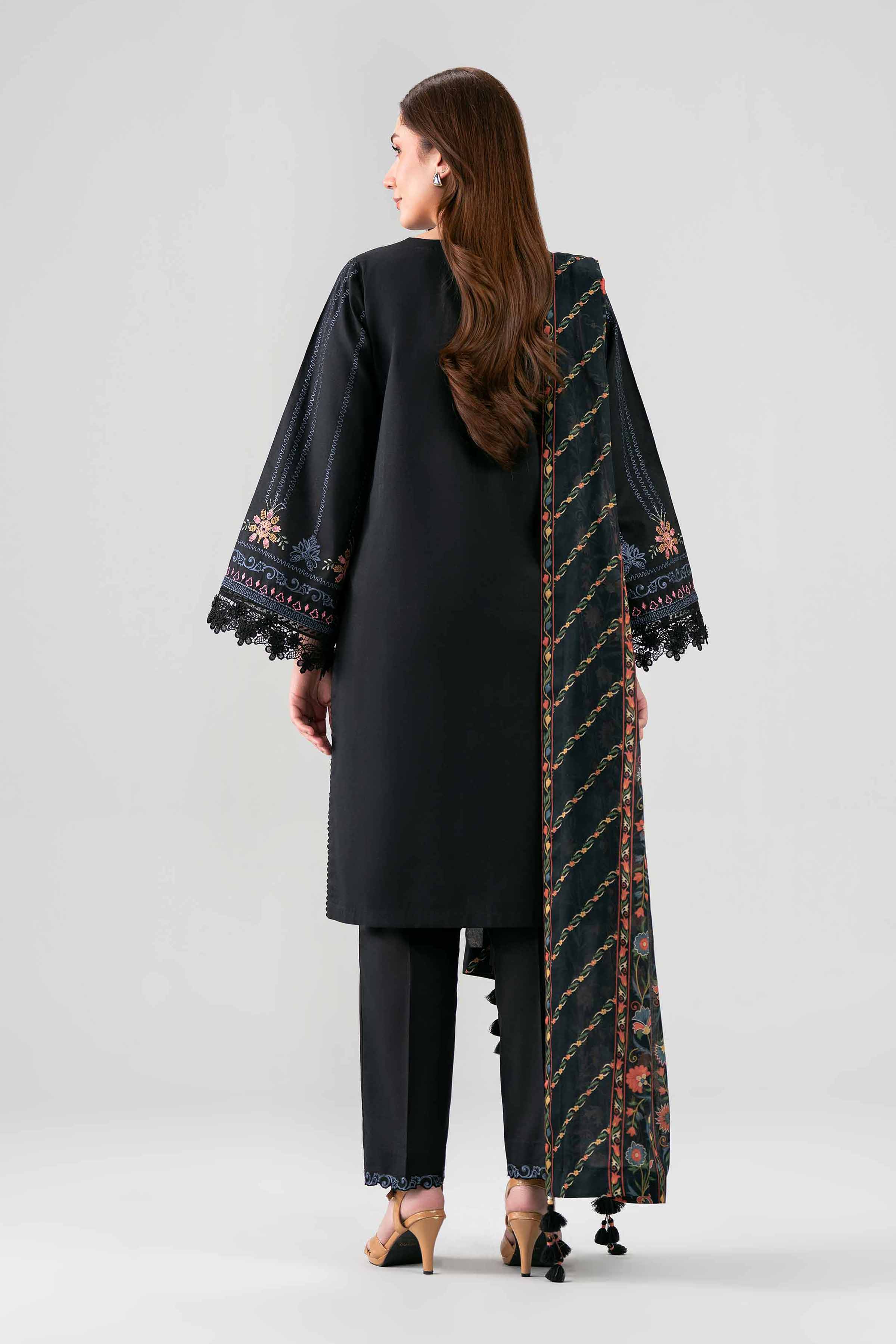 3 Piece - Printed Embroidered Suit - 42602152