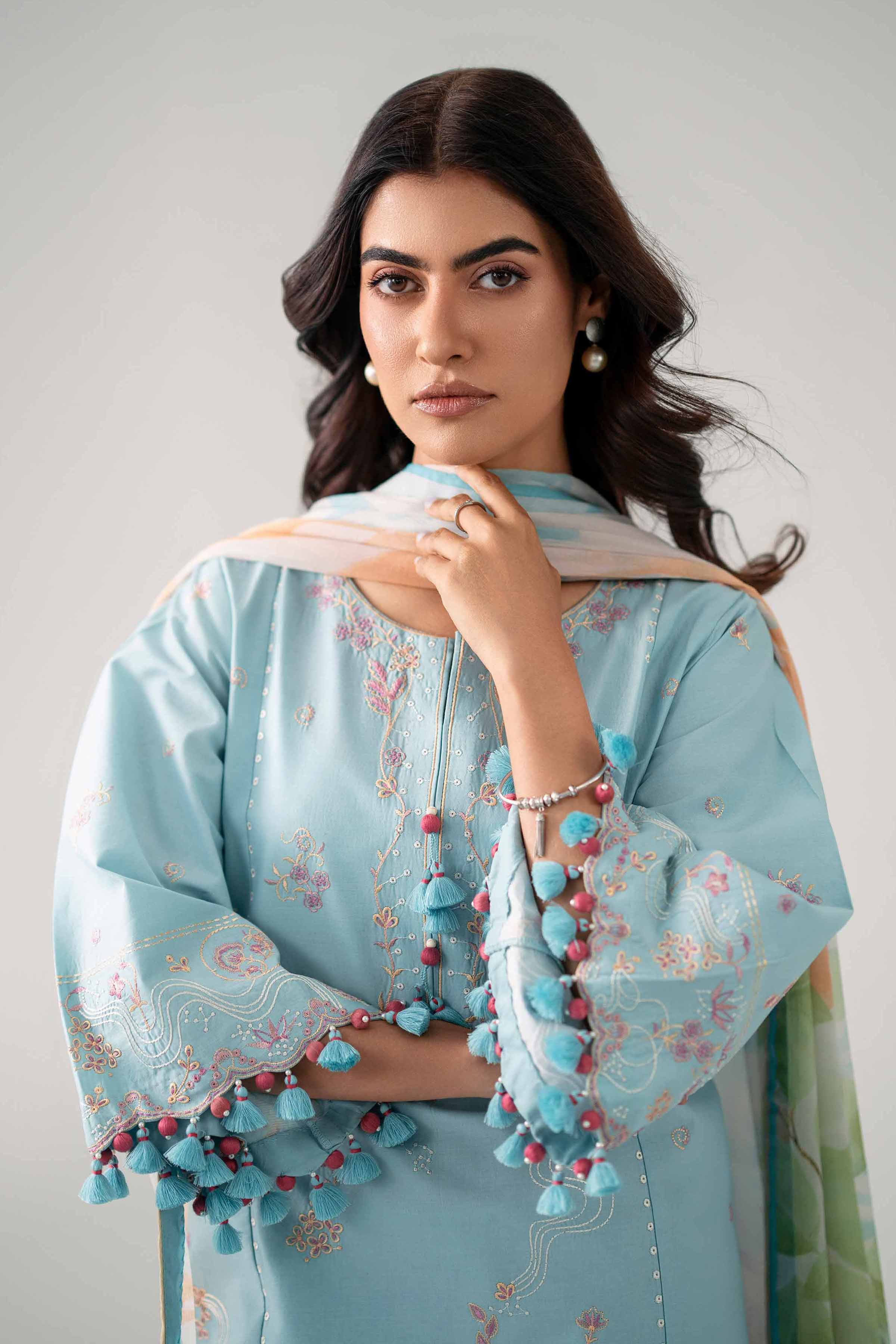 3 Piece - Digital Printed Embroidered Suit - 42602156