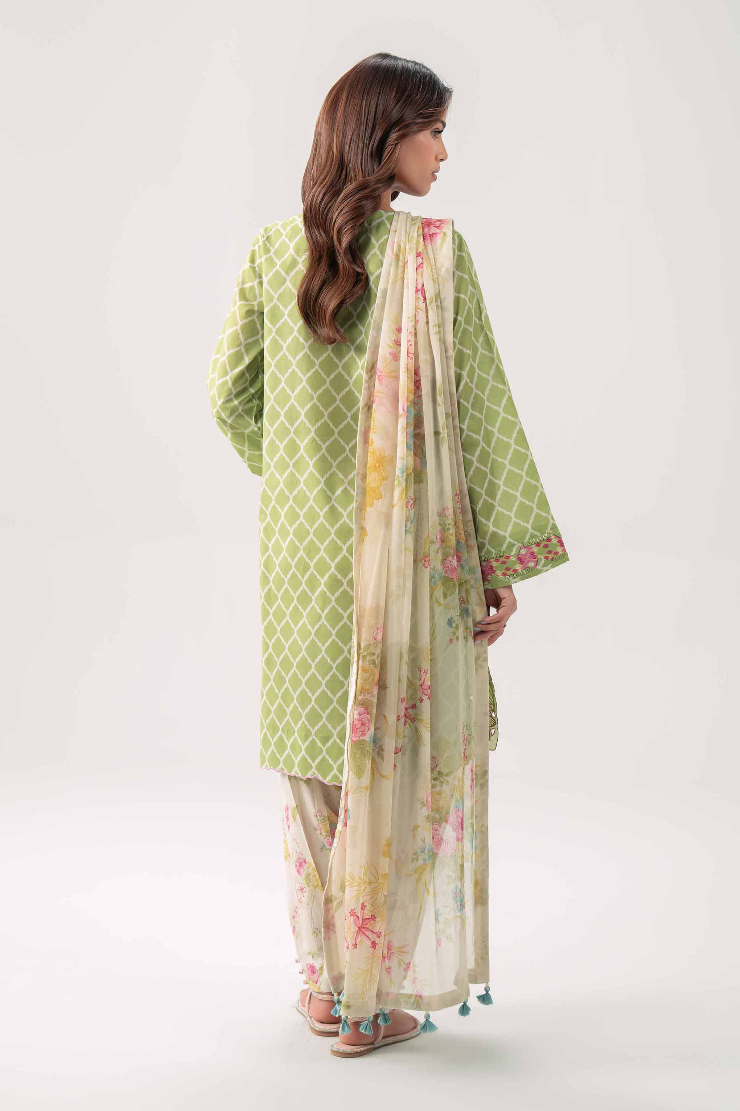 3 Piece - Digital Printed Embroidered Suit - 42602177