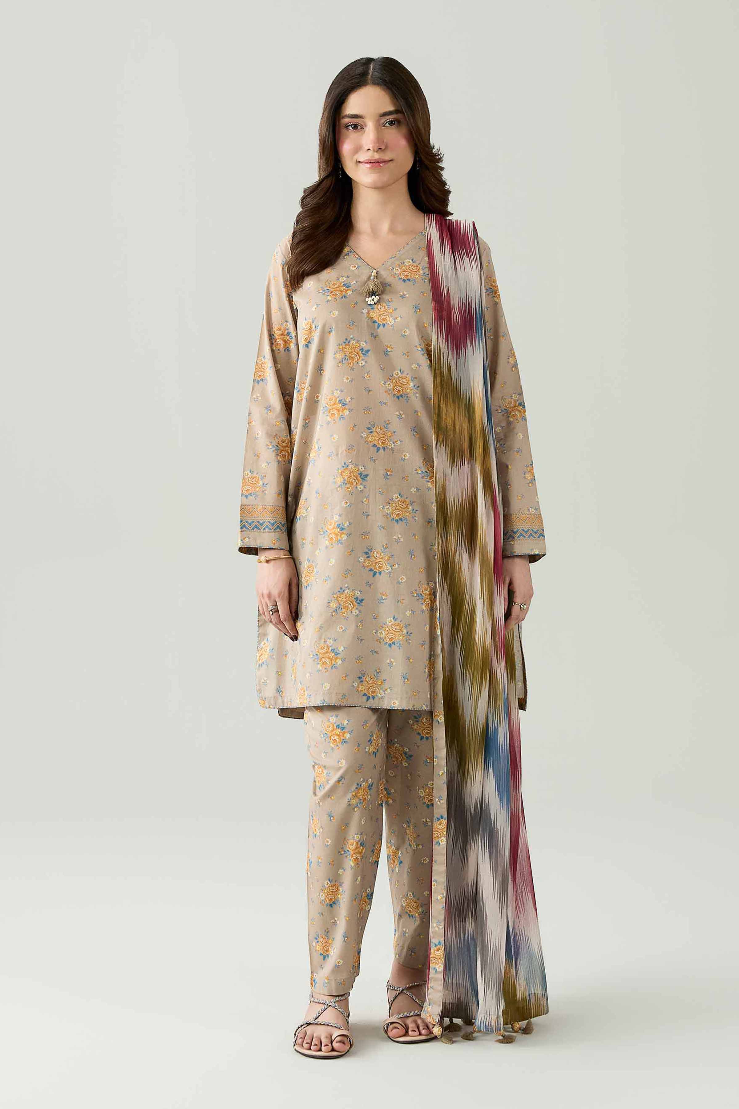 3 Piece - Digital Printed Suit - 42602186