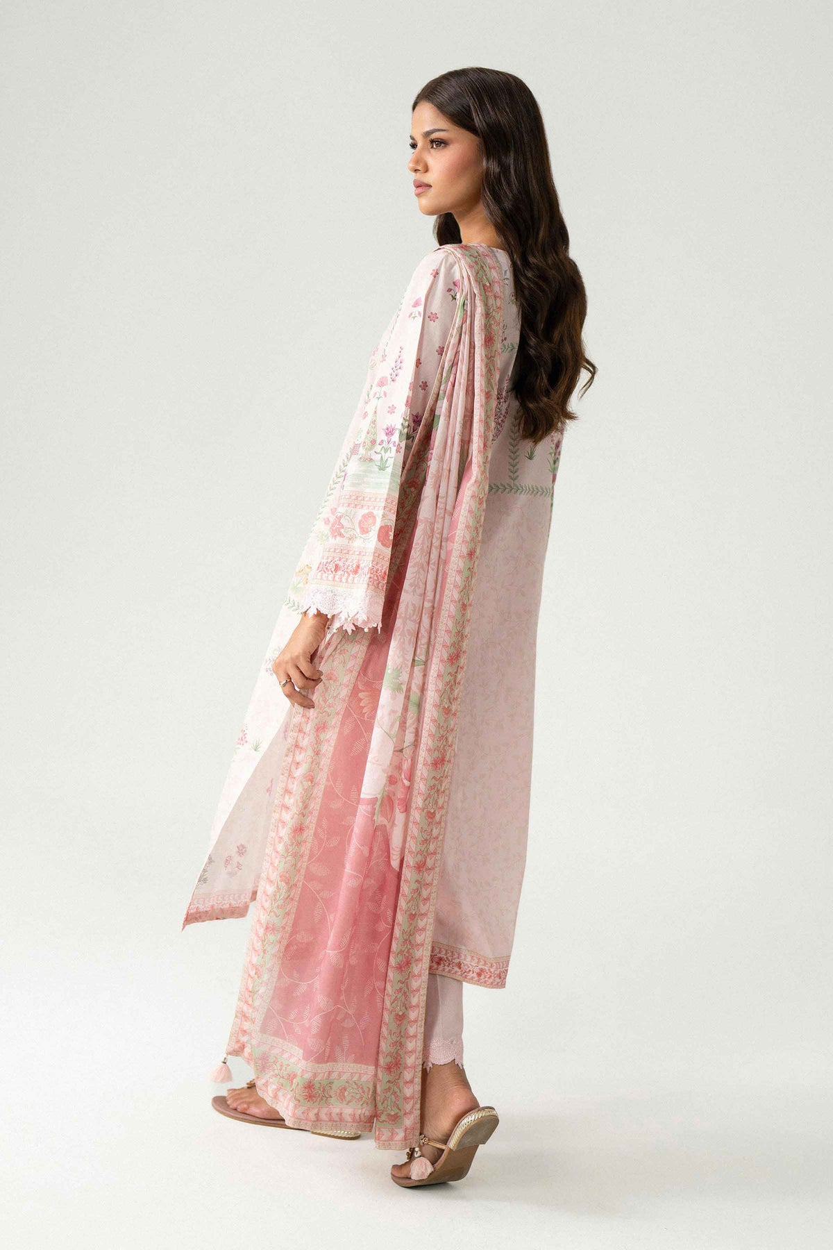 3 Piece - Digital Printed Embroidered Suit - 42602225