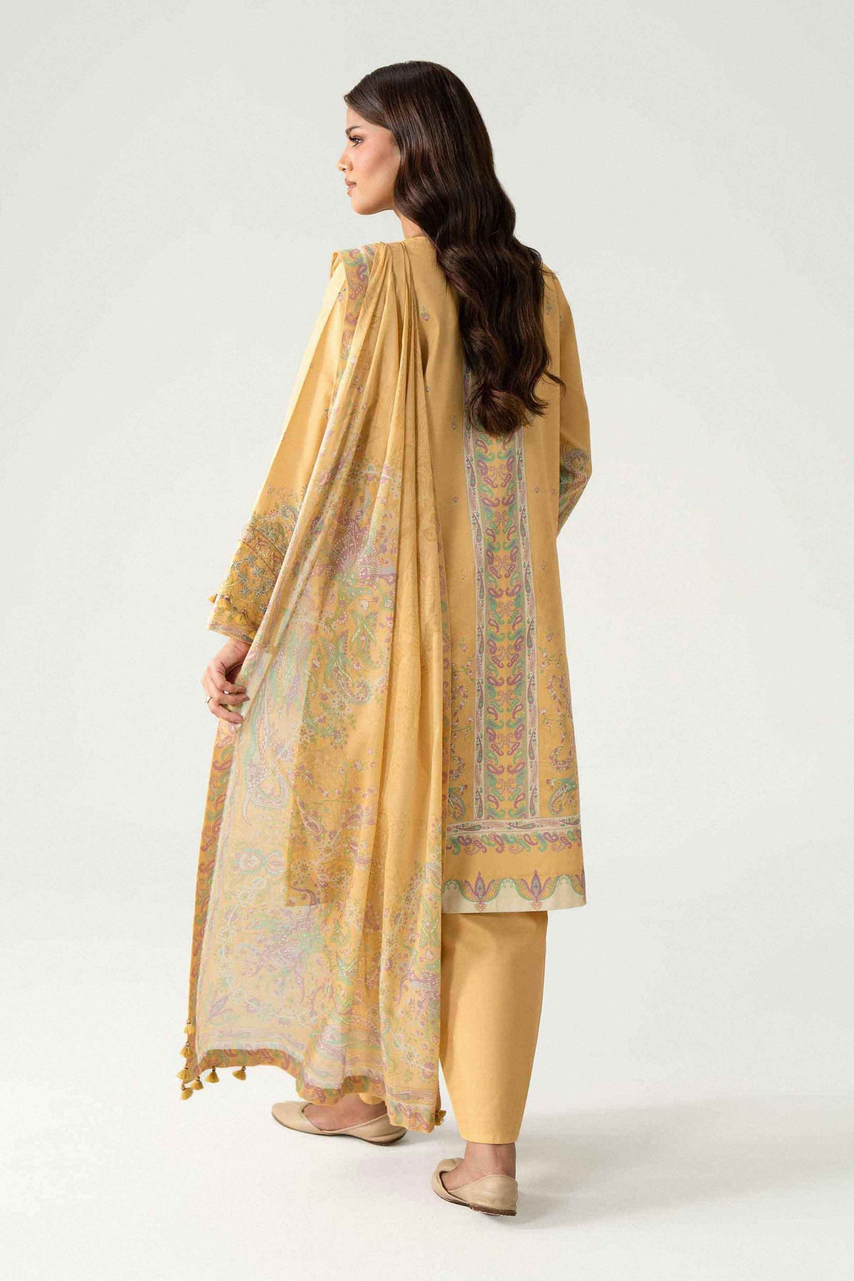 3 Piece - Digital Printed Embroidered Suit - 42602226