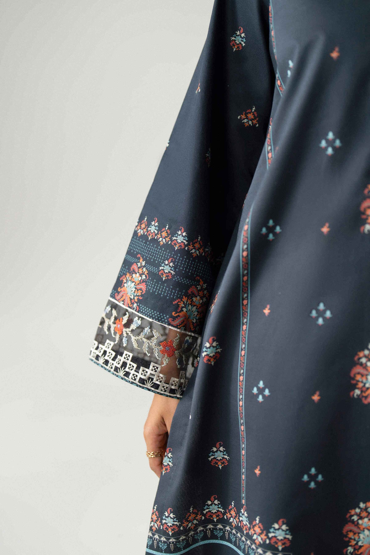3 Piece - Digital Printed Embroidered Suit - 42602228