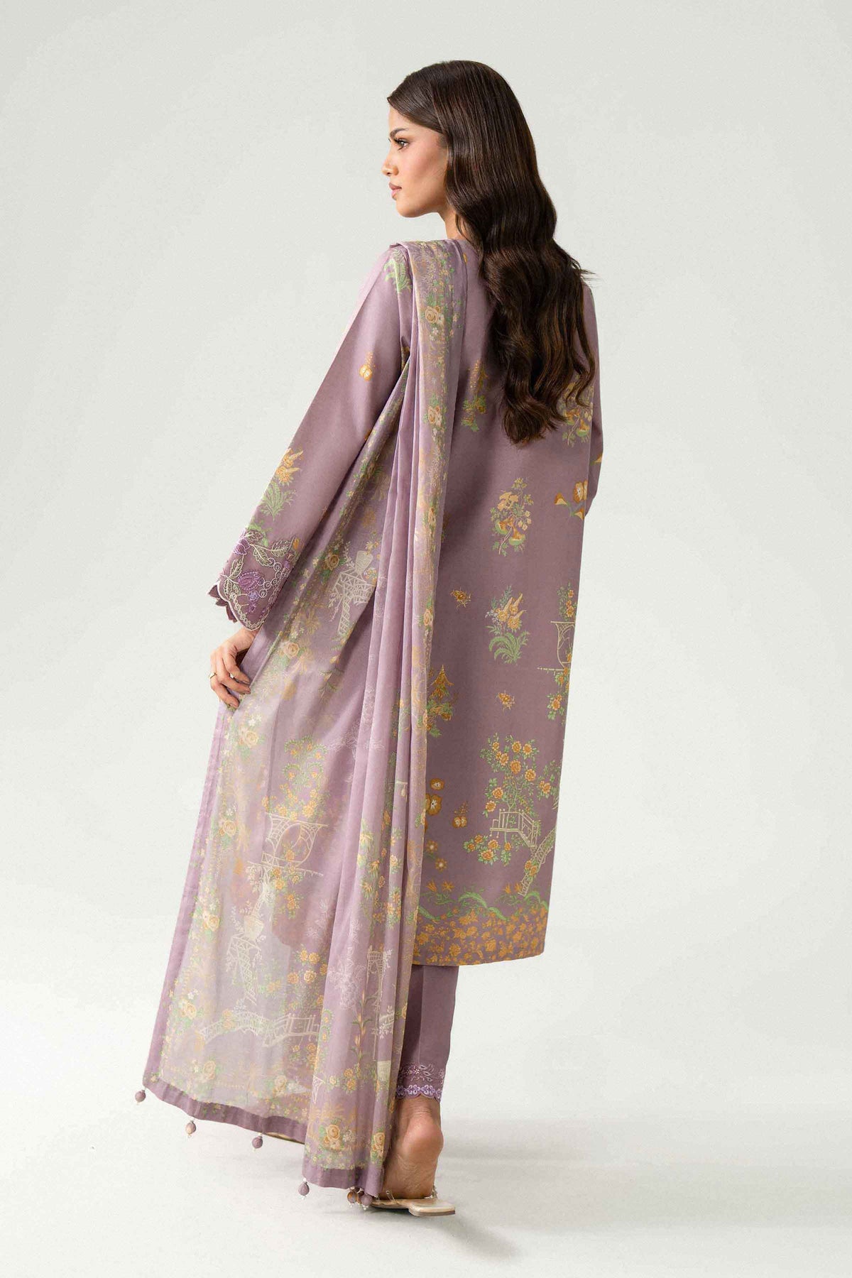 3 Piece - Digital Printed Embroidered Suit - 42602230