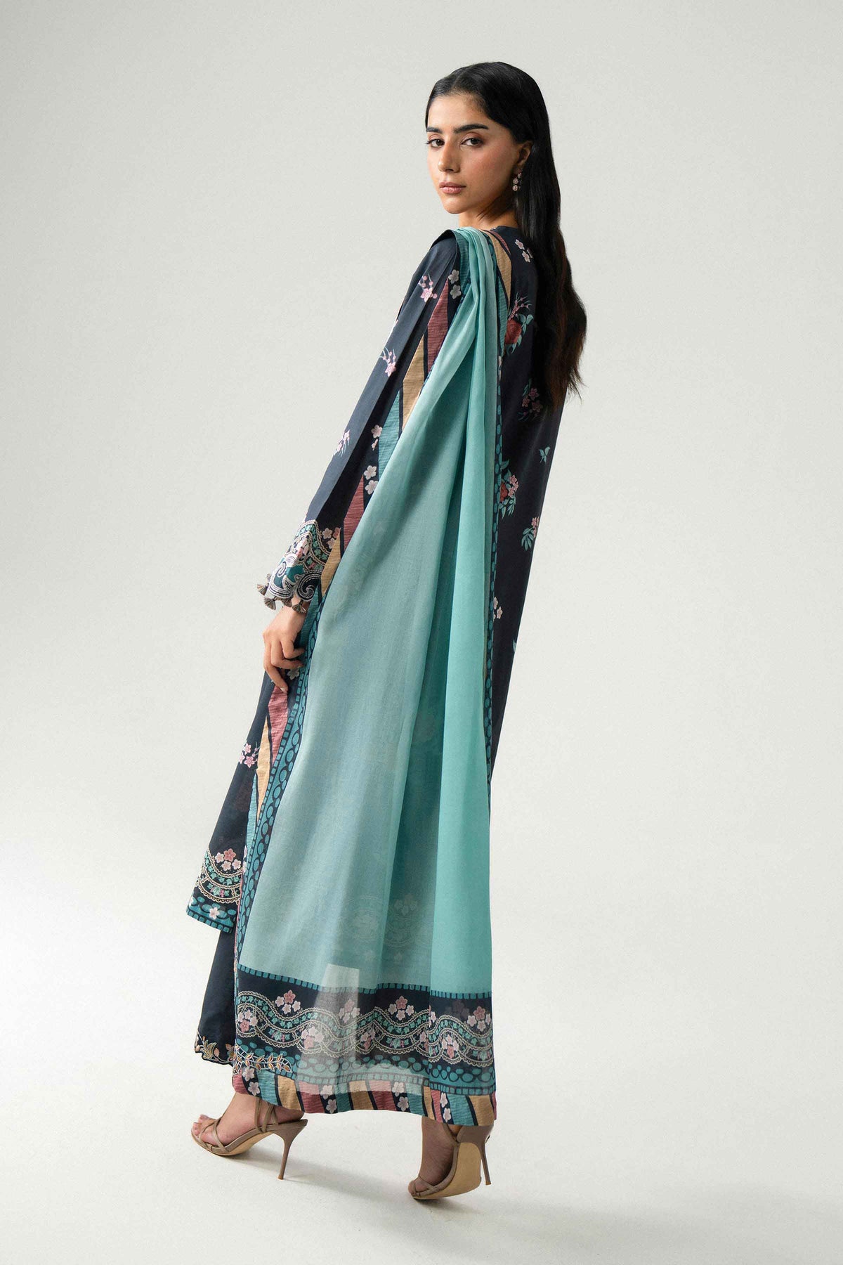 3 Piece - Digital Printed Embroidered Suit - 42602231
