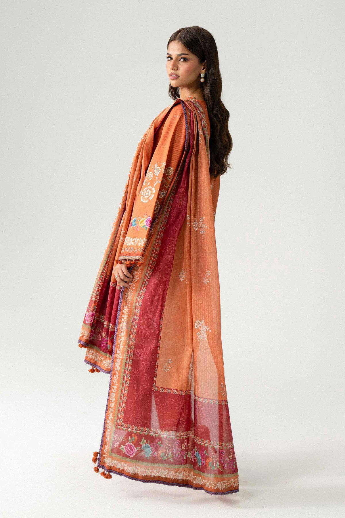 3 Piece - Digital Printed Embroidered Suit - 42602232