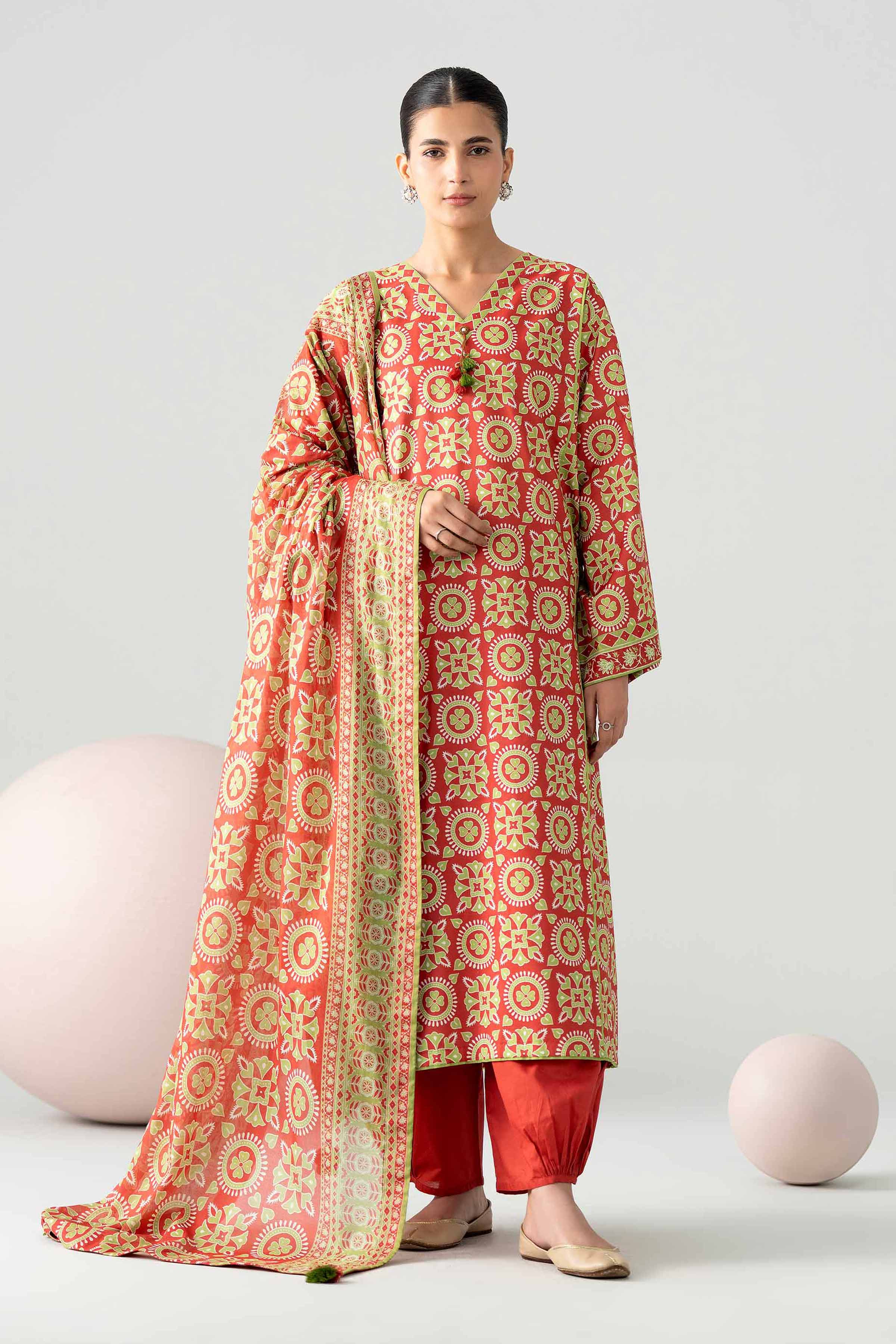 3 Piece - Printed Loose Fabric - 42602574