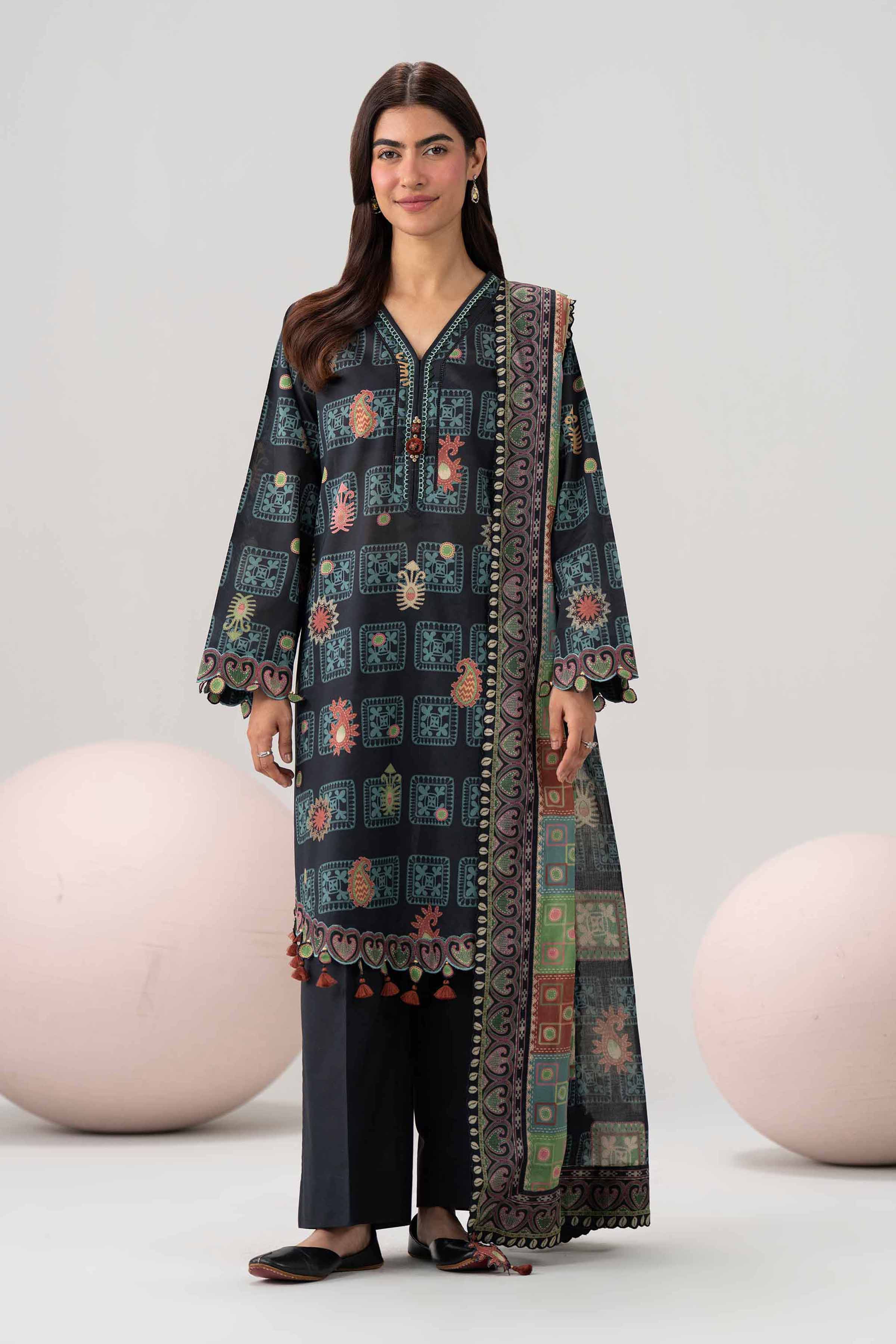 3 Piece - Printed Loose Fabric - 42602595