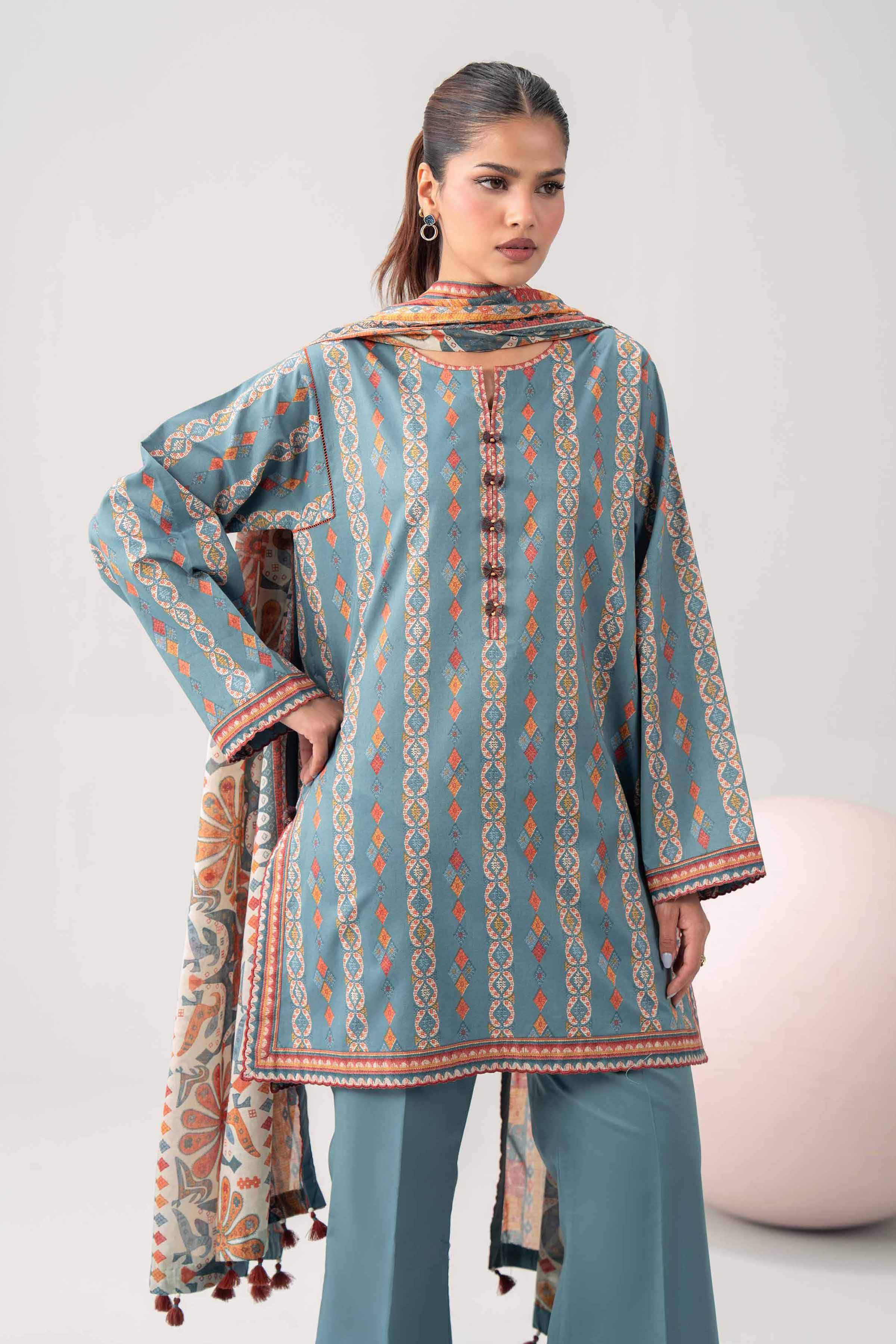 3 Piece - Printed Loose Fabric - 42602598