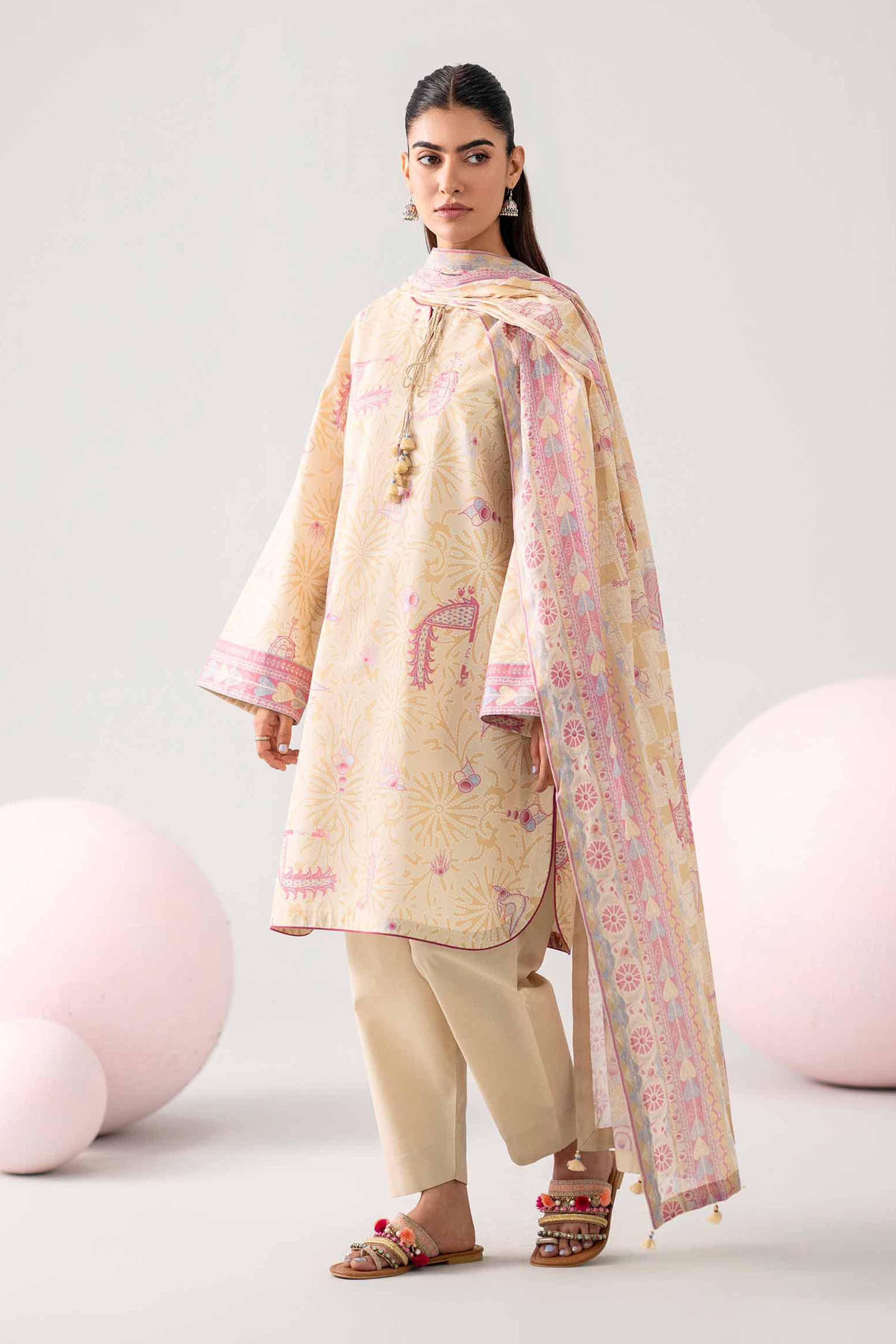 3 Piece - Printed Loose Fabric - 42602650