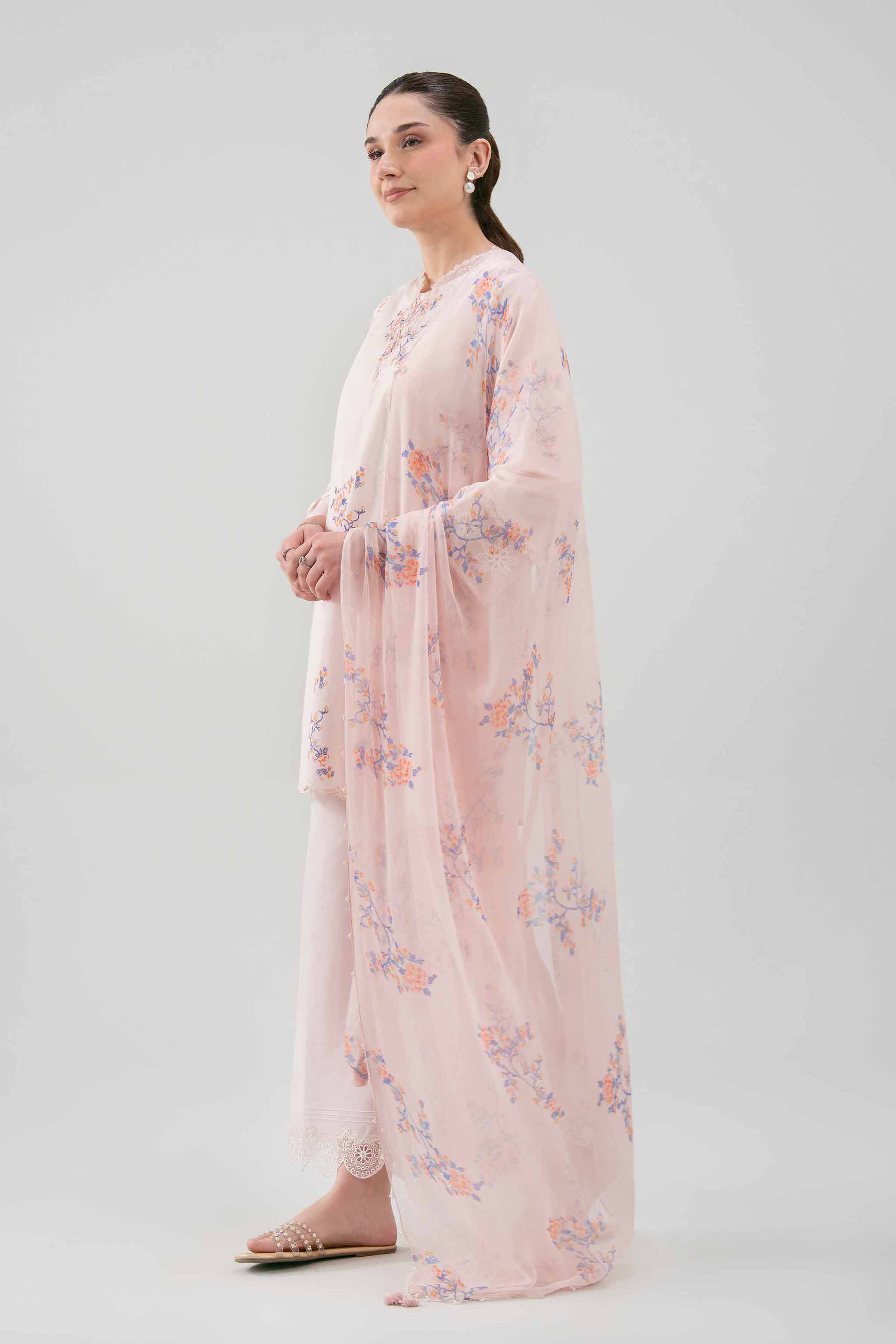 3 Piece - Digital Printed Embroidered Suit - 42619108