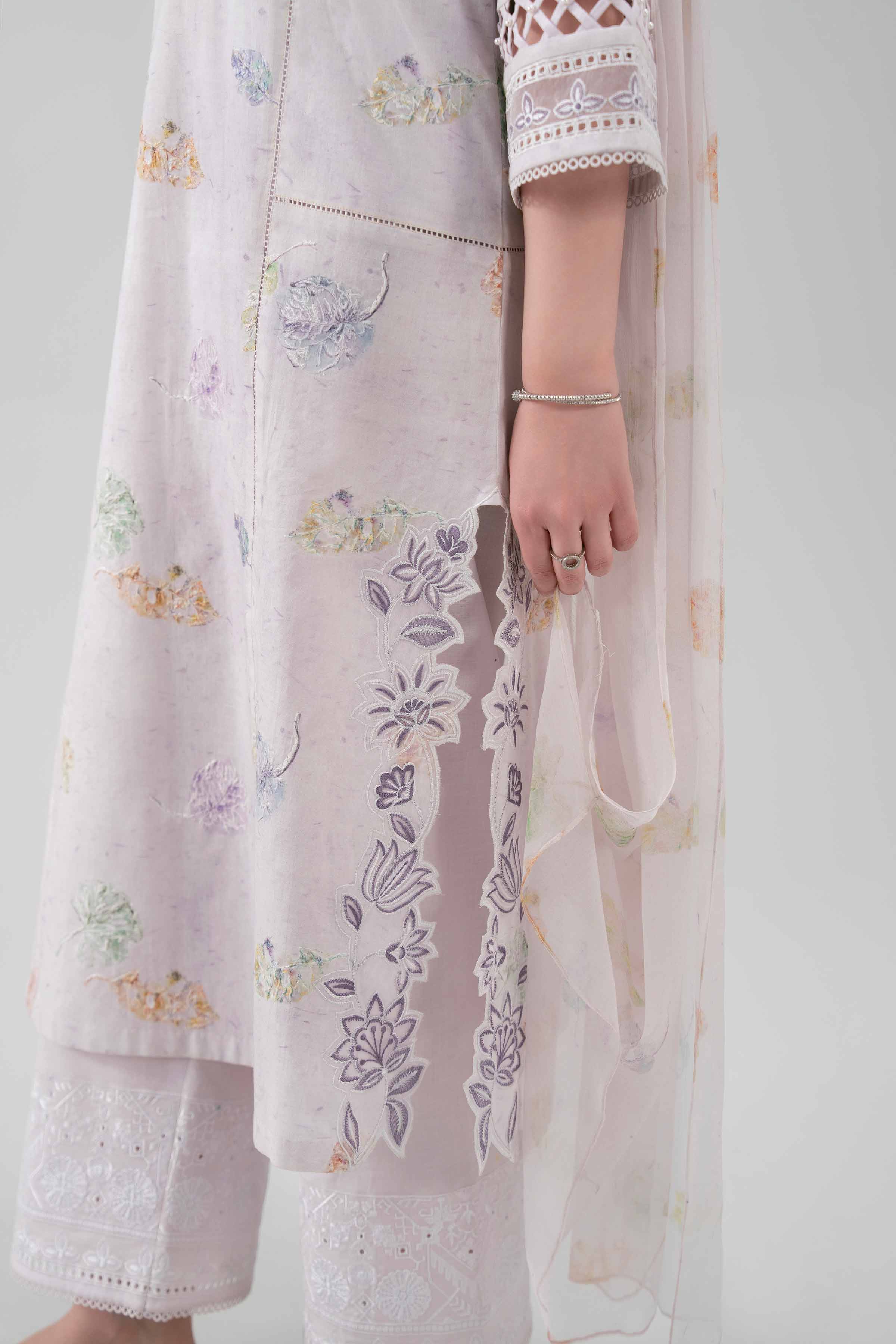 3 Piece - Digital Printed Embroidered Suit - 42619112