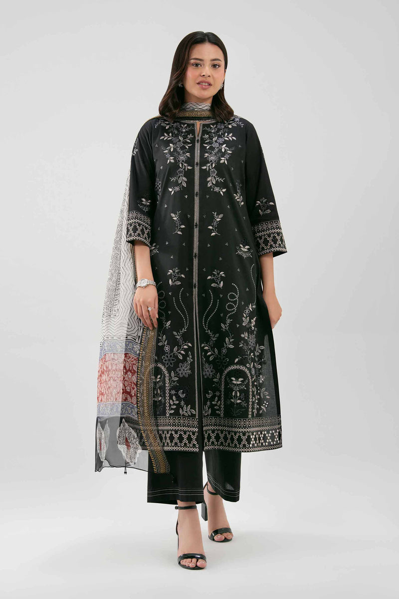 3 Piece - Digital Printed Embroidered Suit - 42619517