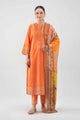 3 Piece Embroidered Raw Silk Suit