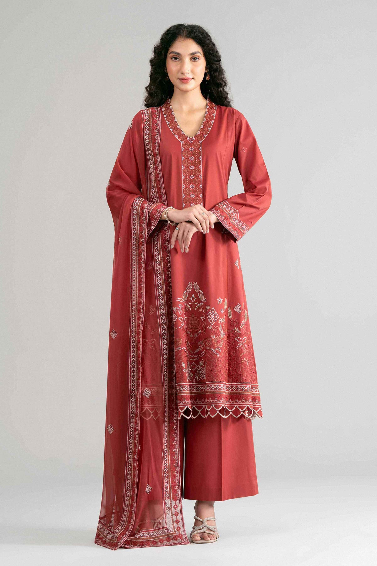 3 Piece - Embroidered Suit - 42619539