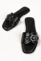 Women Black Slipper Ifs-Slp25-001