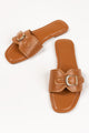 Women Tan Slipper Ifs-Slp25-002
