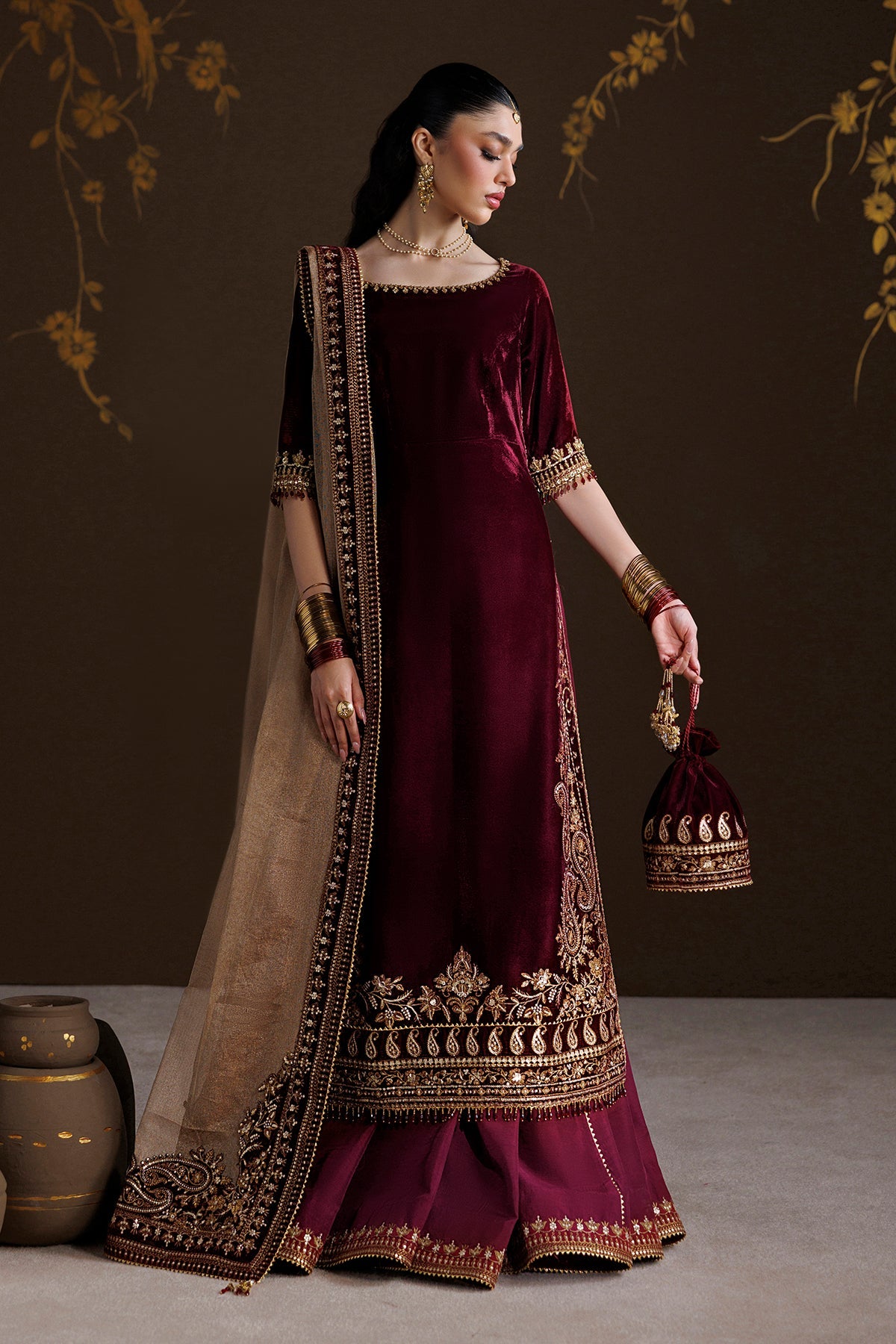 EMBROIDERED VELVET SF-4548