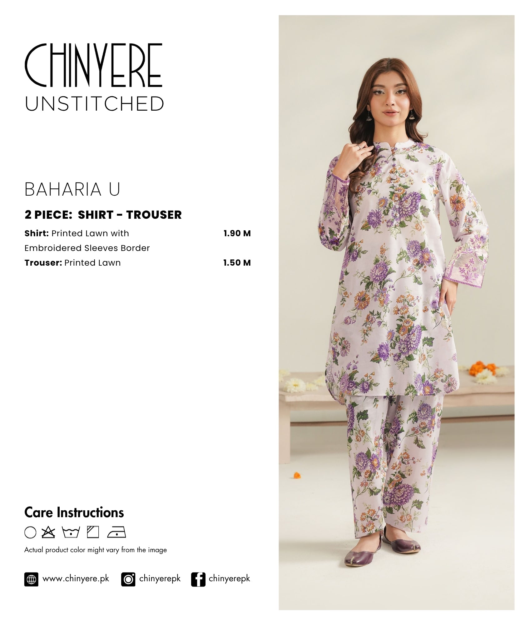2 Piece Lawn Printed Unstitched Suit (UC0096)