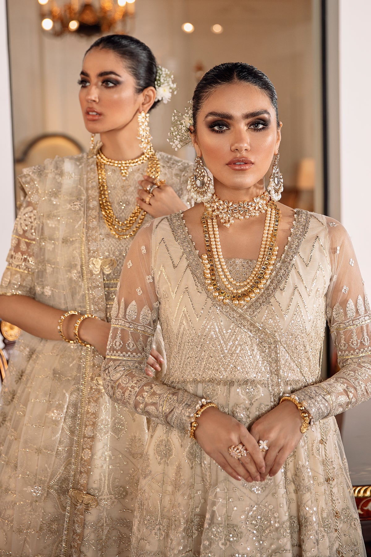 EMBROIDERED NET CH09-05 STITCHED