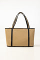 Beige Black Tote Bag