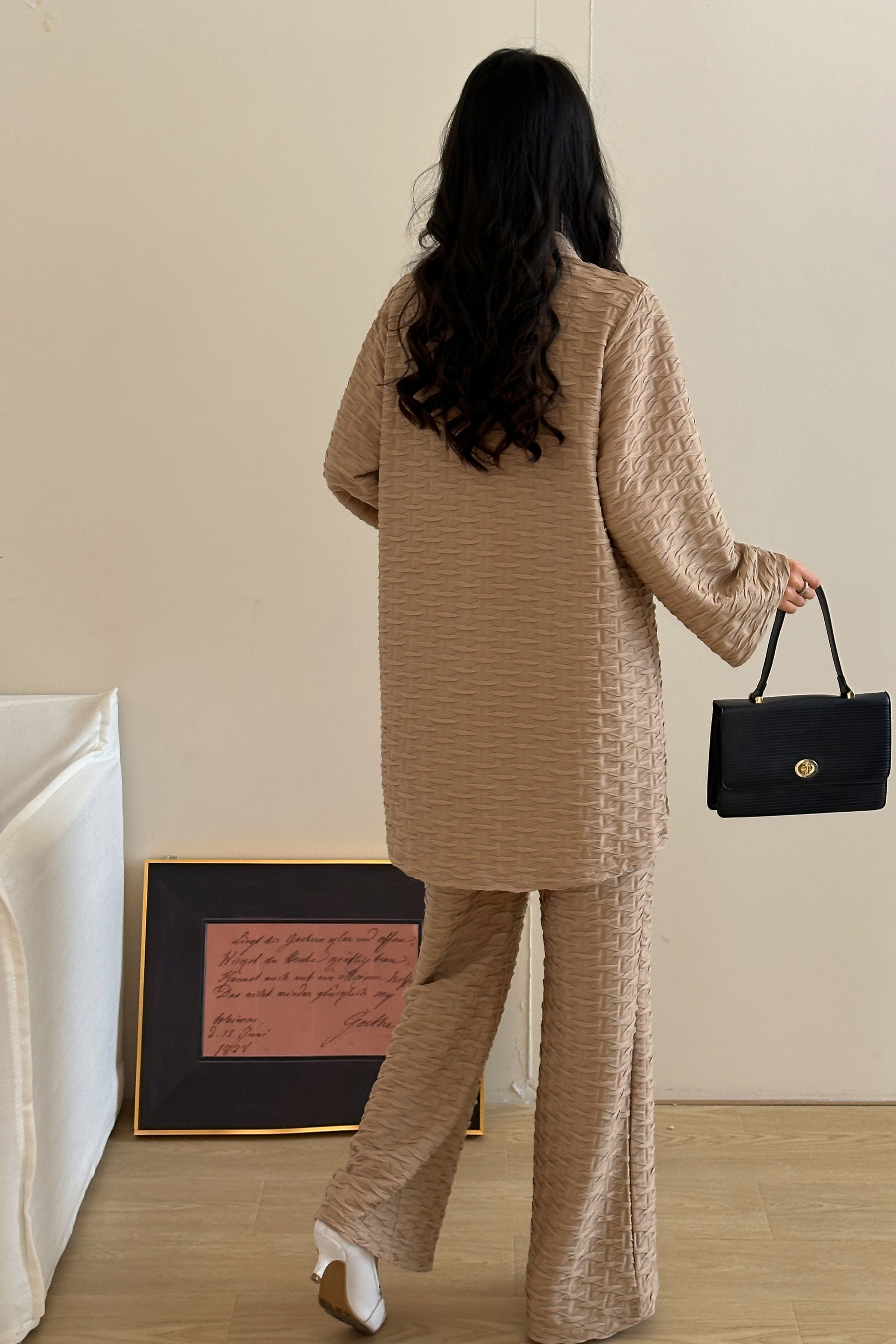 Mallorca Textured Suit with Statement pocket