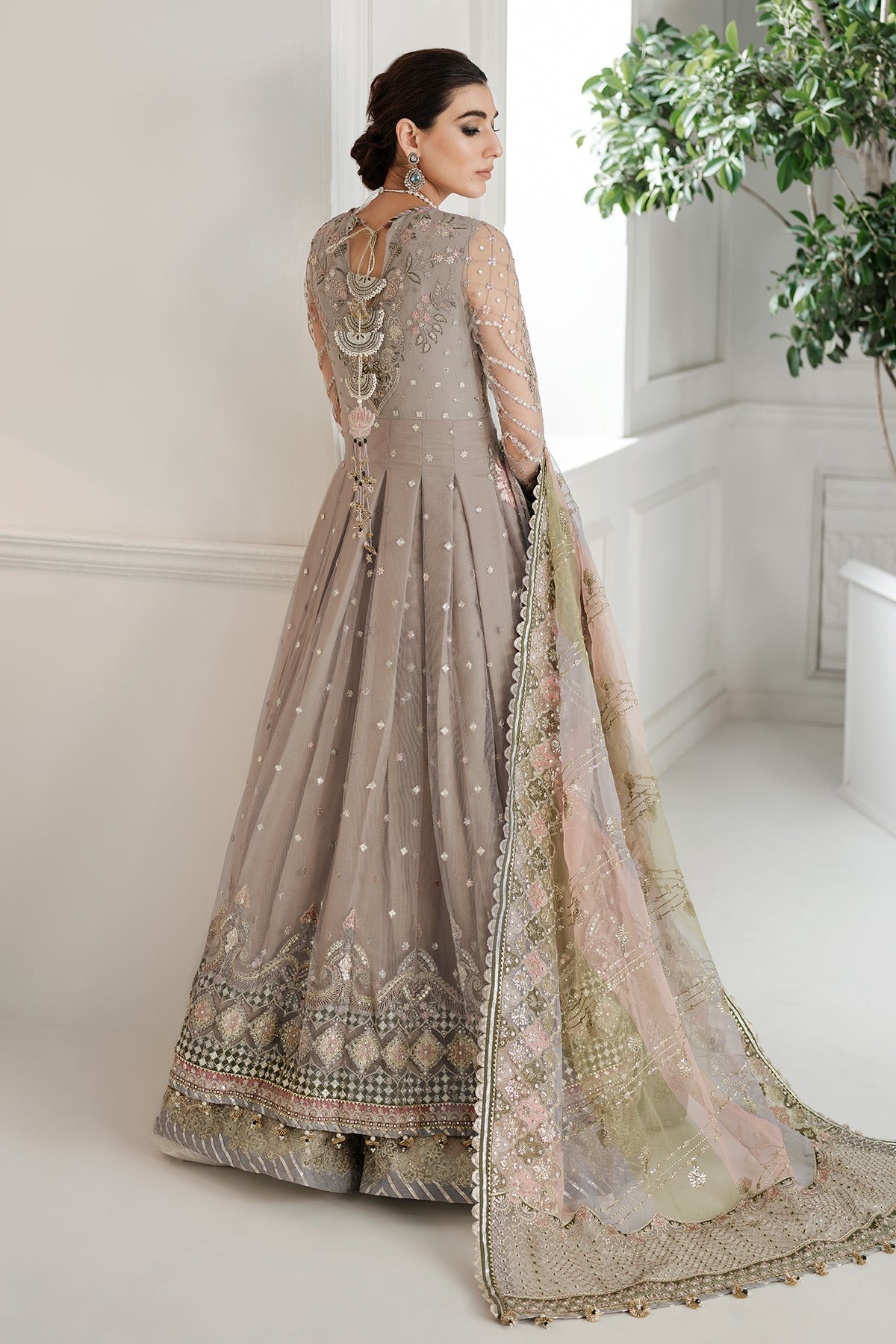 EMBROIDERED NET CH10-08 STITCHED