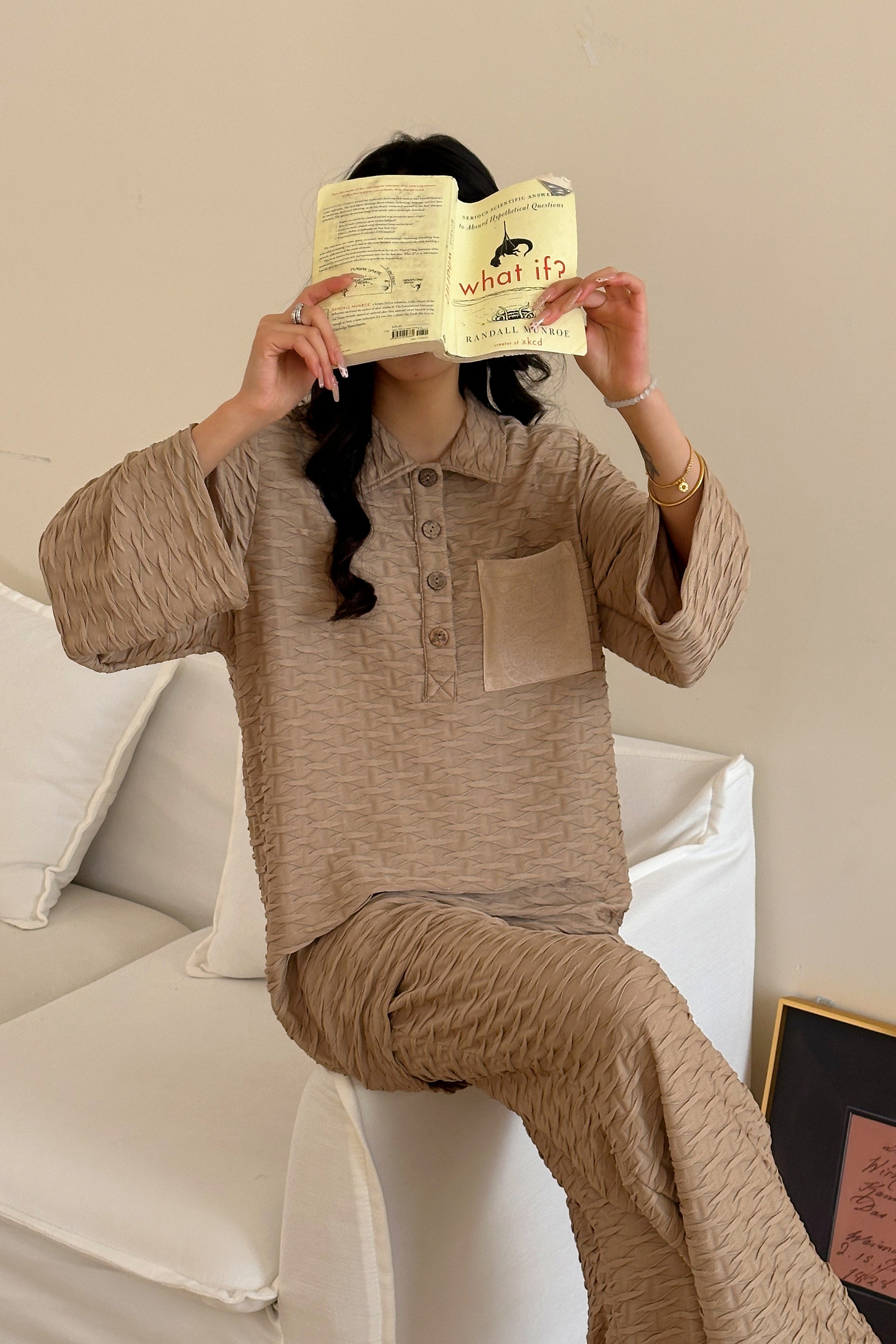 Mallorca Textured Suit with Statement pocket