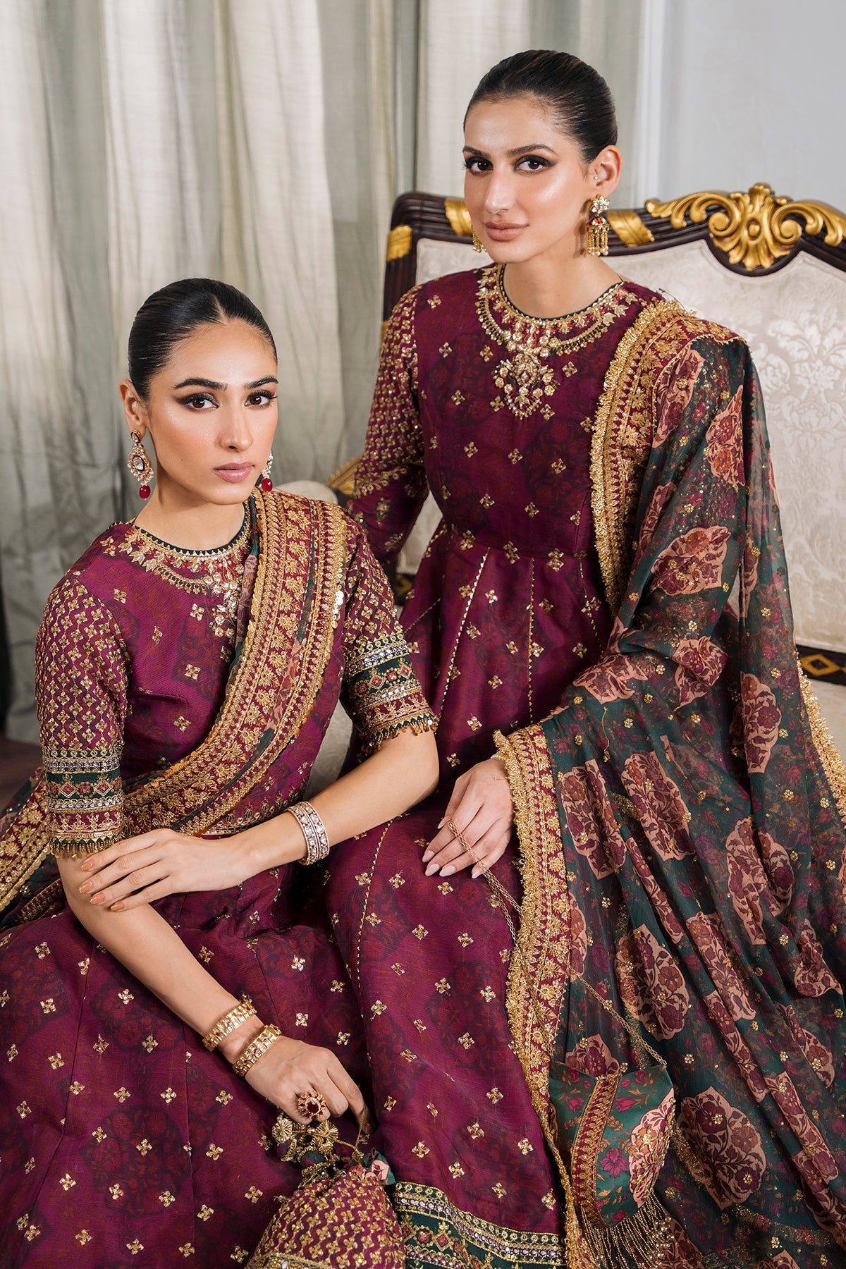 EMBROIDERED CHIFFON CH12-03 STITCHED