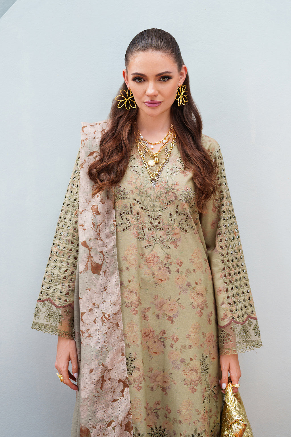 UE-502 Embroidered Lawn