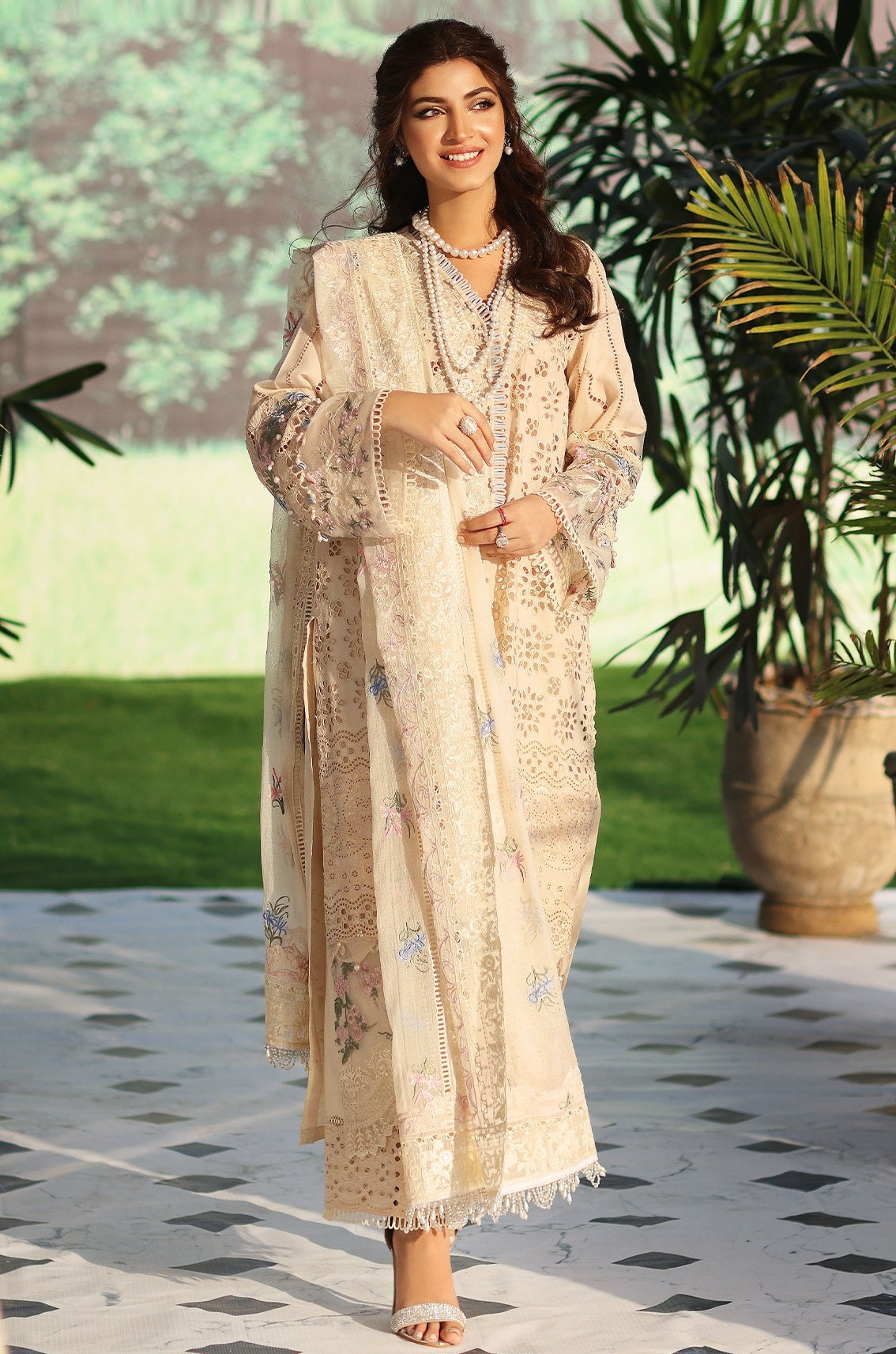 Elaf Premium Luxury Lawn Embroidered 3 Piece Unstitched - ELC-07 Harmony