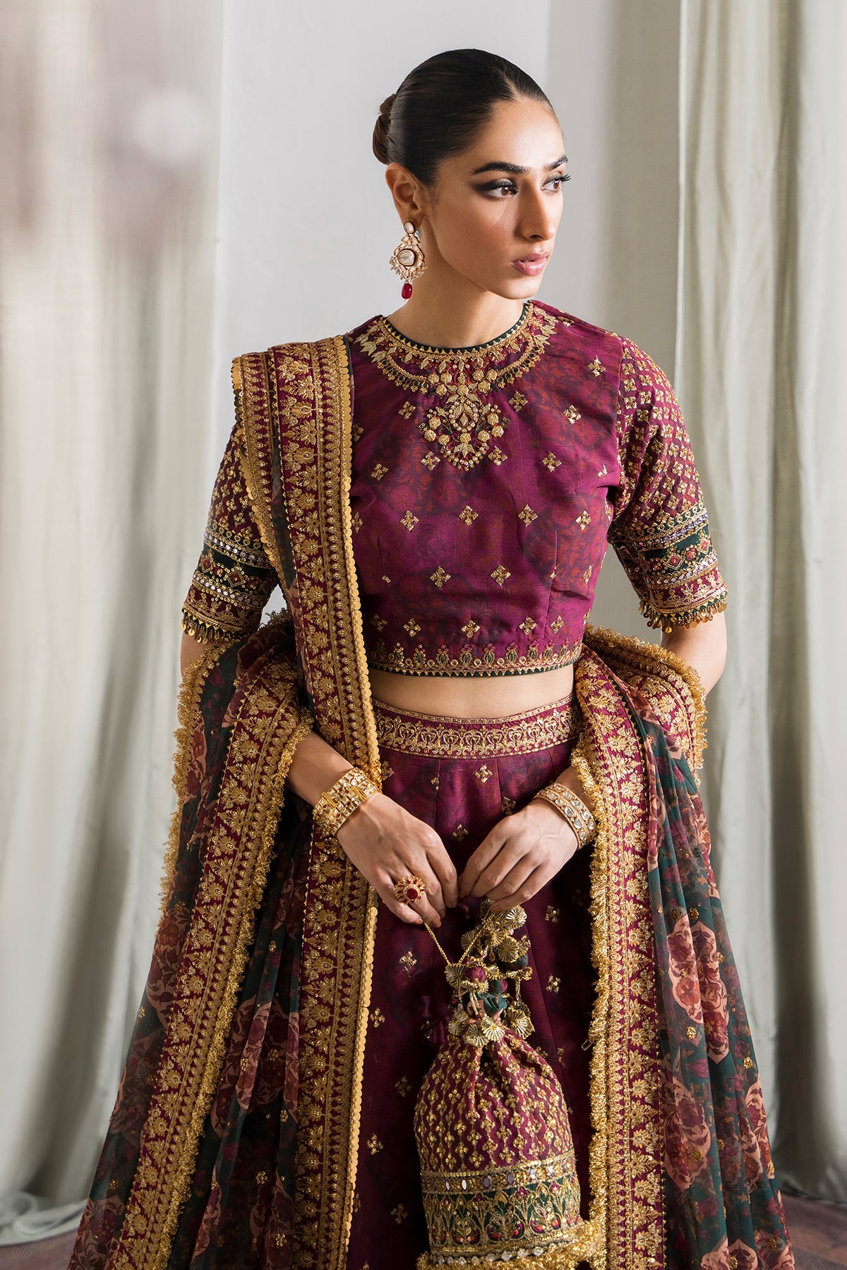 EMBROIDERED CHIFFON CH12-03 UNSTITCHED