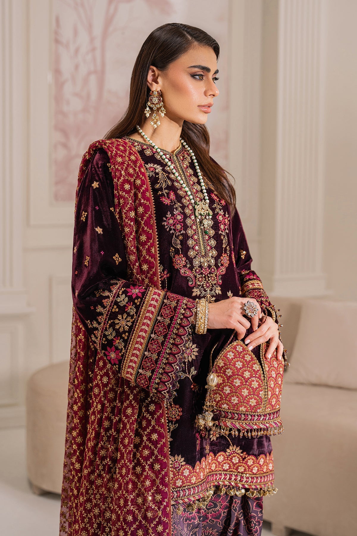 Embroidered Velvet UF-752 Style