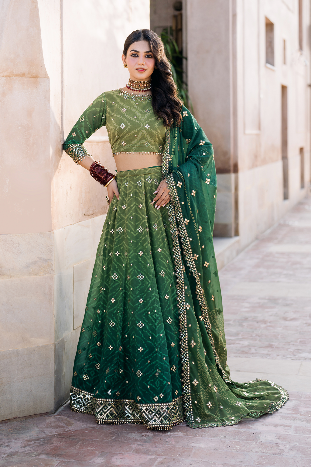 UE-328 Embroidered Chiffon (frock)
