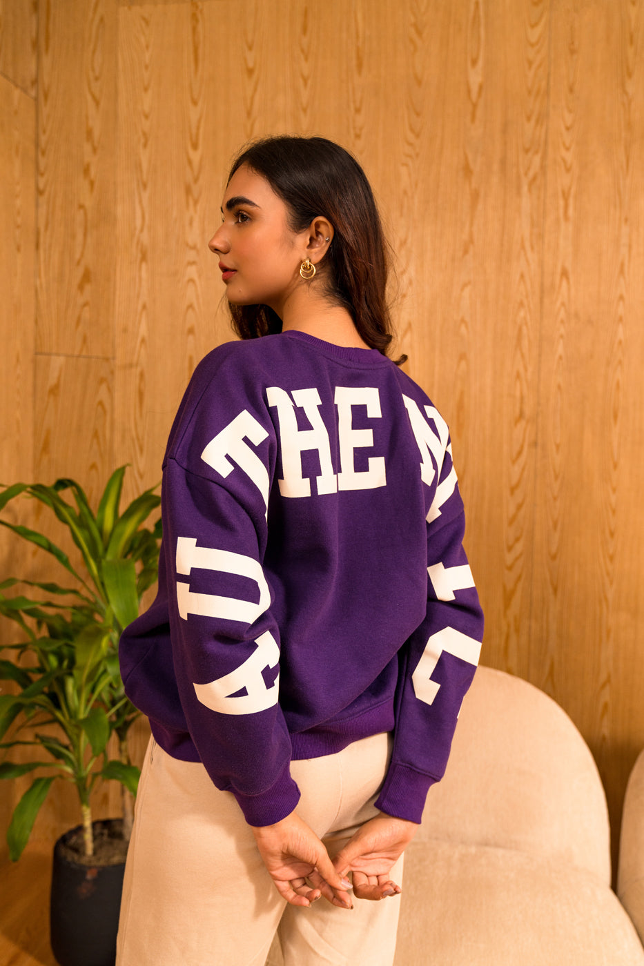 Printed Oversized Sweatshirt