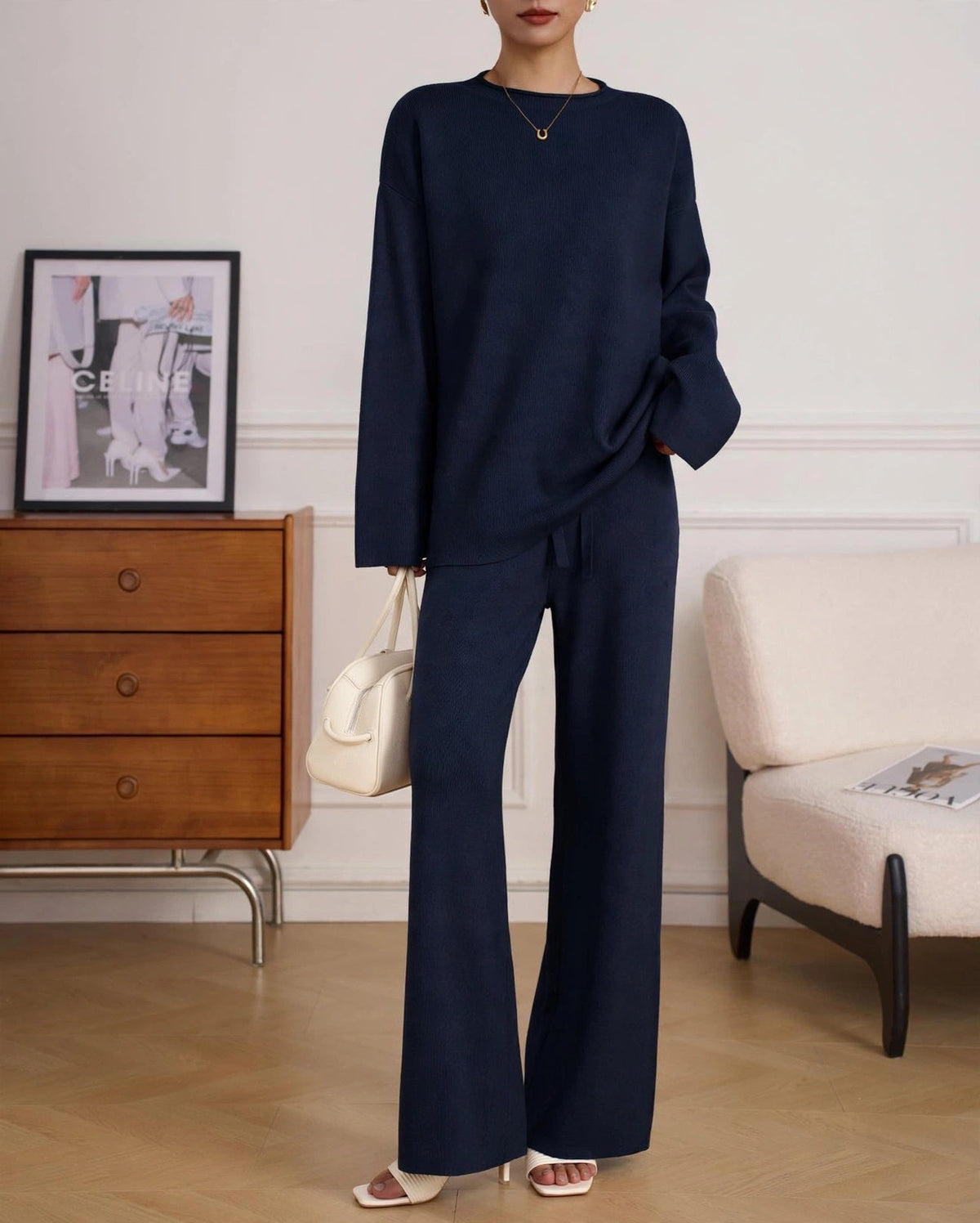 Milli Navy Butter Knit Suit