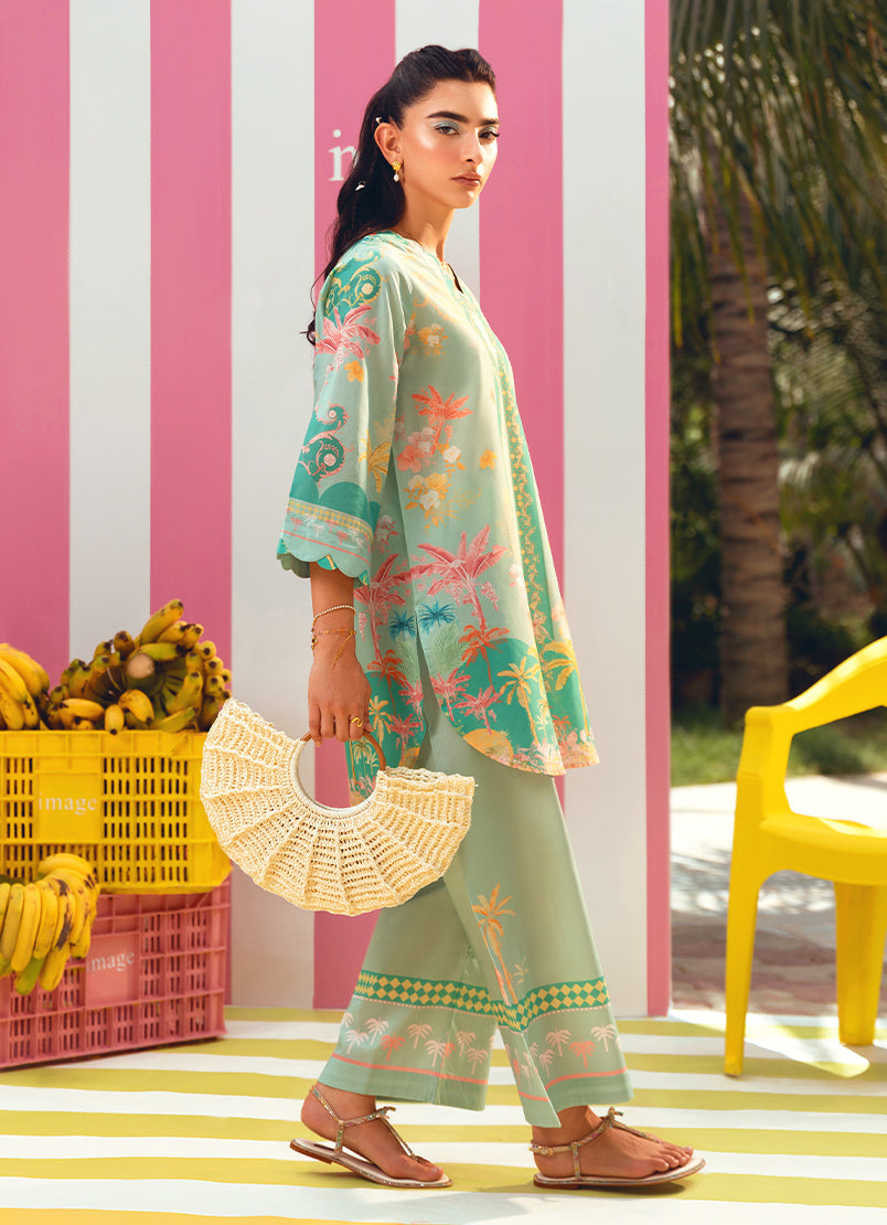 Printed Solid CO-ORD Set - 15937201351020