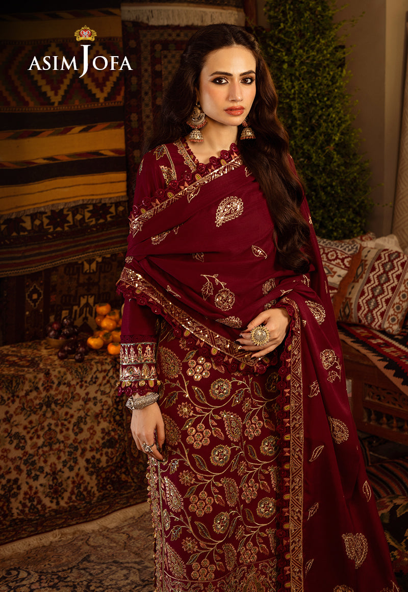 Ajlso-07 Unstitched 3 Pcs Shirt Dupatta Trouser