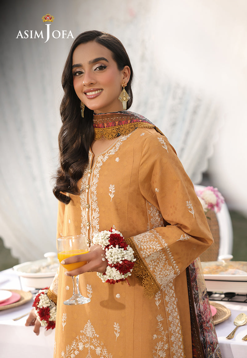 AJUBUD-04 Embroidered Jacquard Stitched 3 PCS