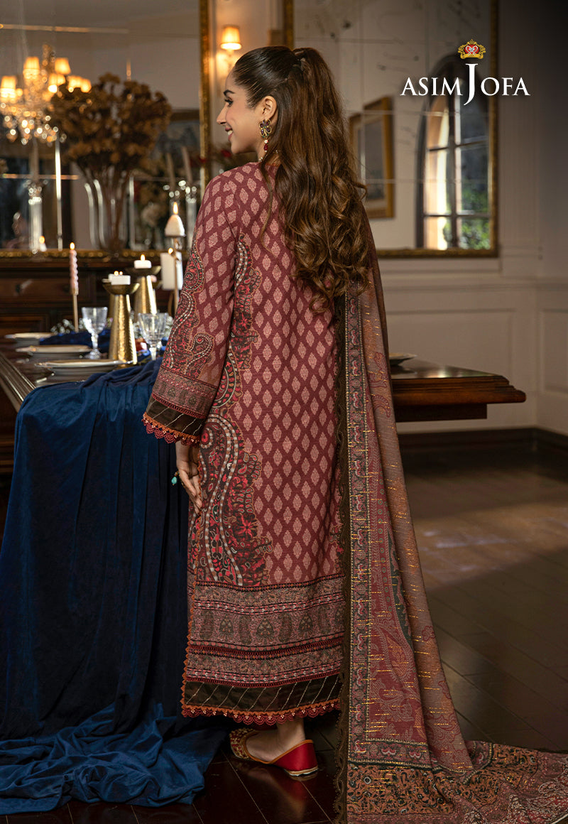 AJAWP-07 PRINTED KHADDAR STITCHED 3 PCS