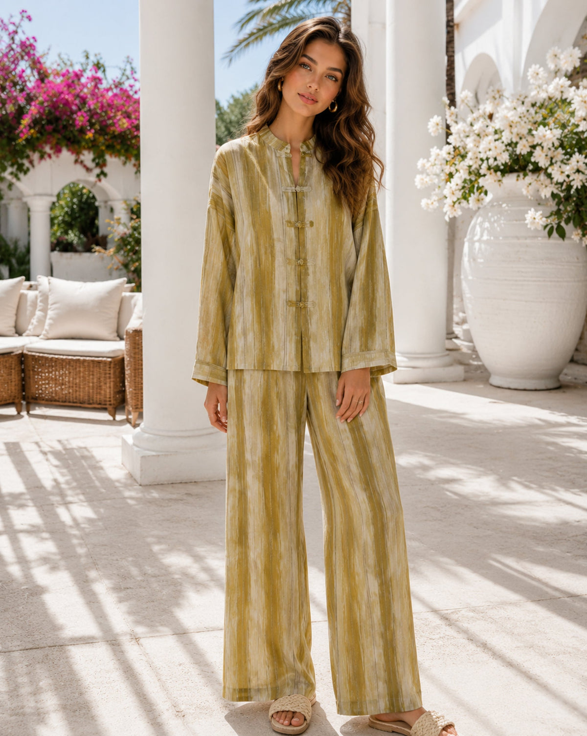 D7 - Olive Sand Stripe